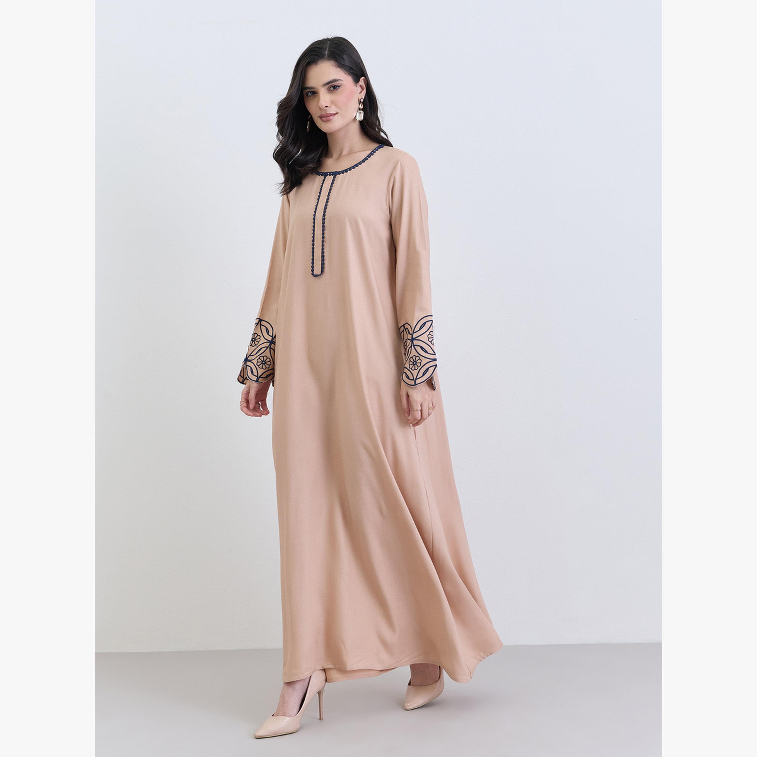 جلابية مطرزة قصة واسعة-women-arabicclothing-jalabiyas-image-2