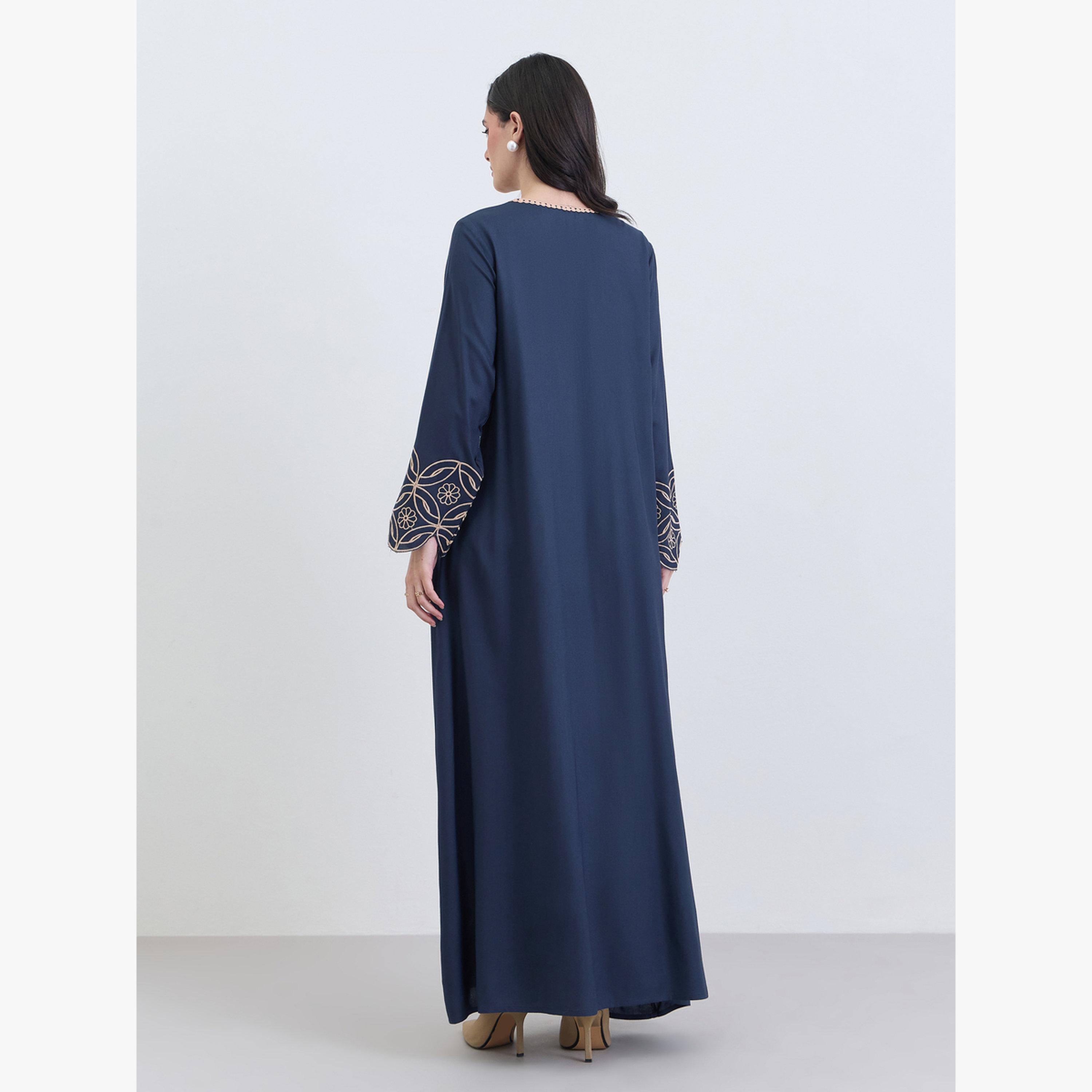 أميرة x ستايلي جلابية مطرزة قصة واسعة-women-arabicclothing-jalabiyas-image-5