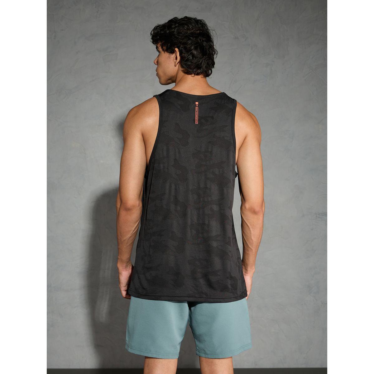 Technosport Men Black Scoop Neck Jacquard Tank-men-clothing-sportswearandactivewear-tshirtsandpolos-image-4
