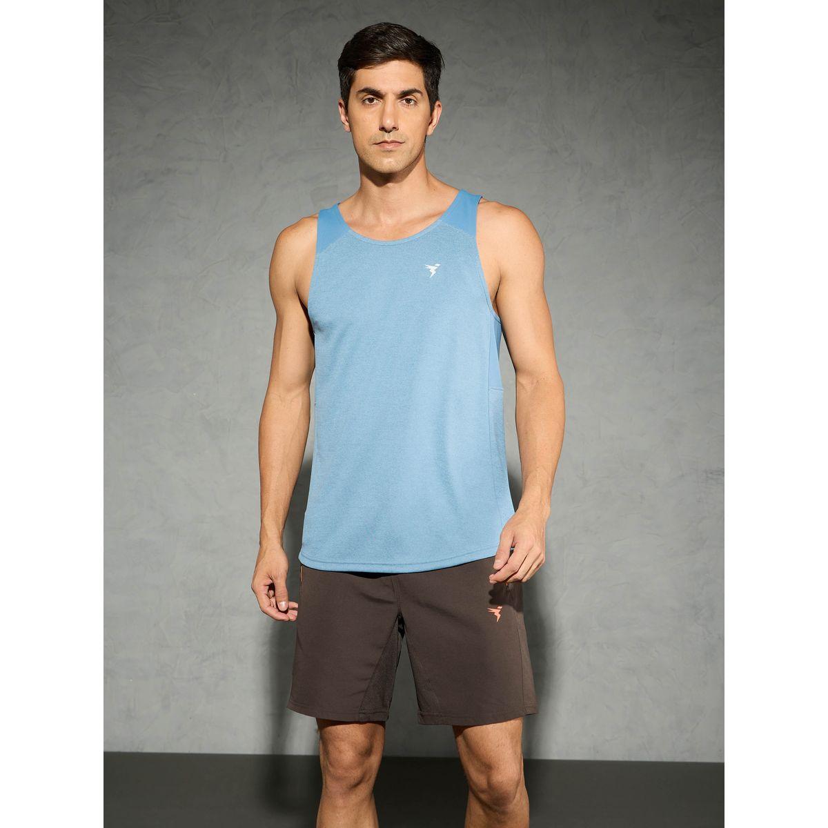 Technosport Men Melange Slim Fit Scoop Neck Tank-men-clothing-sportswearandactivewear-tshirtsandpolos-image-1