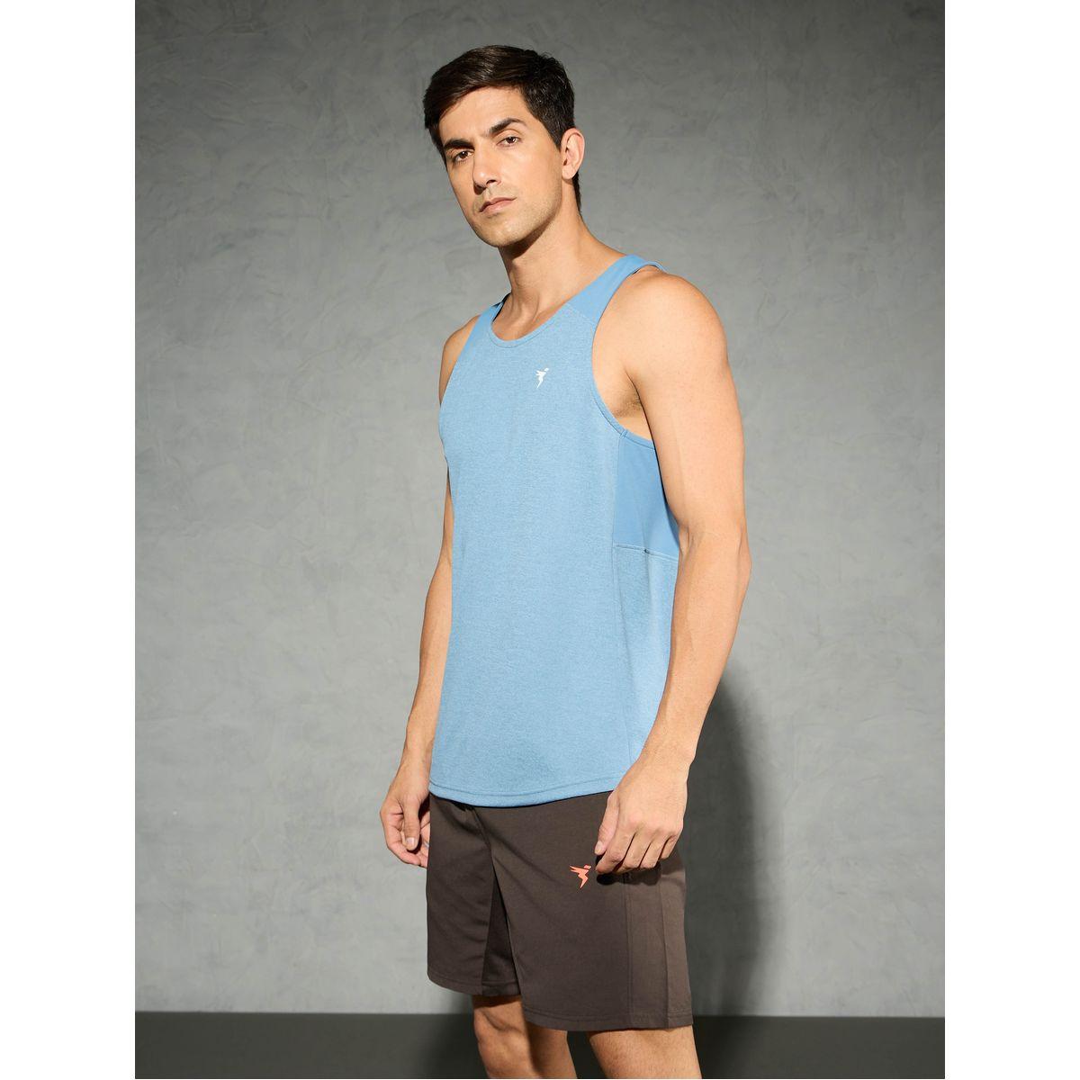 Technosport Men Melange Slim Fit Scoop Neck Tank-men-clothing-sportswearandactivewear-tshirtsandpolos-image-2
