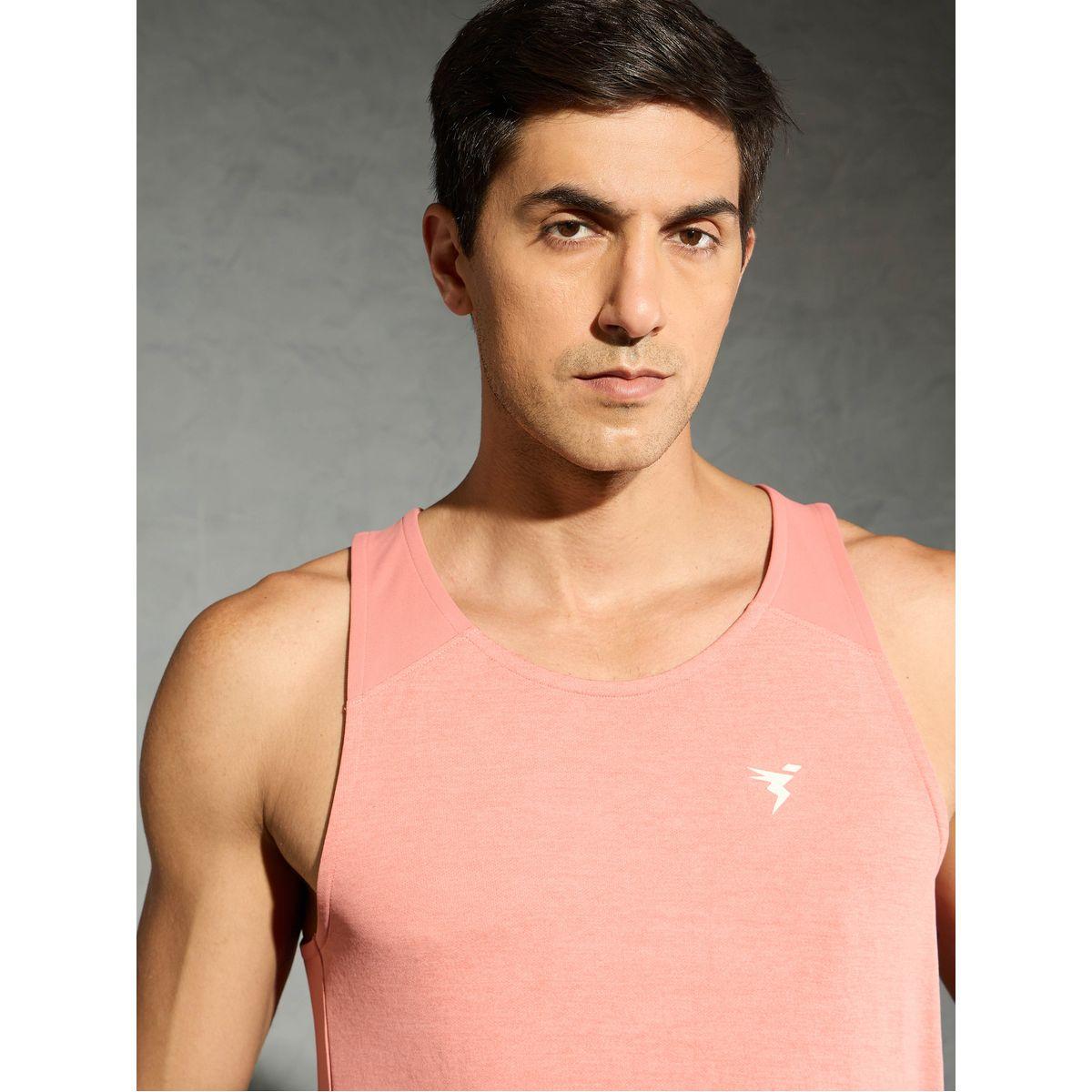 تيشيرت كت بنسيج ميلانج وقصة سليم فت-men-clothing-sportswearandactivewear-tshirtsandpolos-image-2