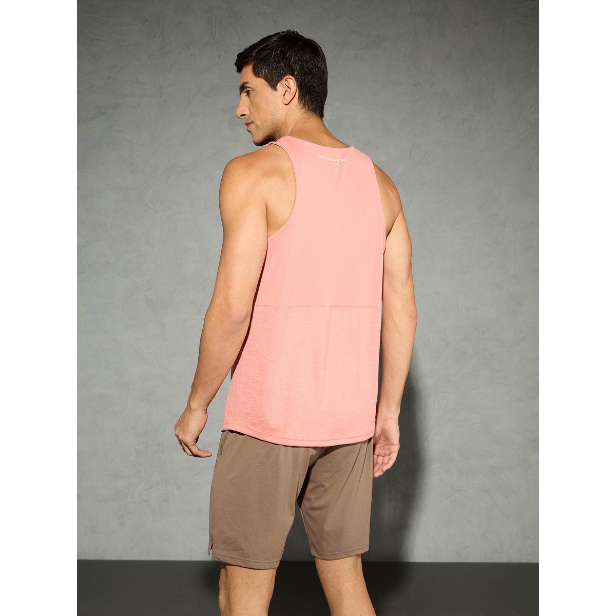تيشيرت كت بنسيج ميلانج وقصة سليم فت-men-clothing-sportswearandactivewear-tshirtsandpolos-image-3