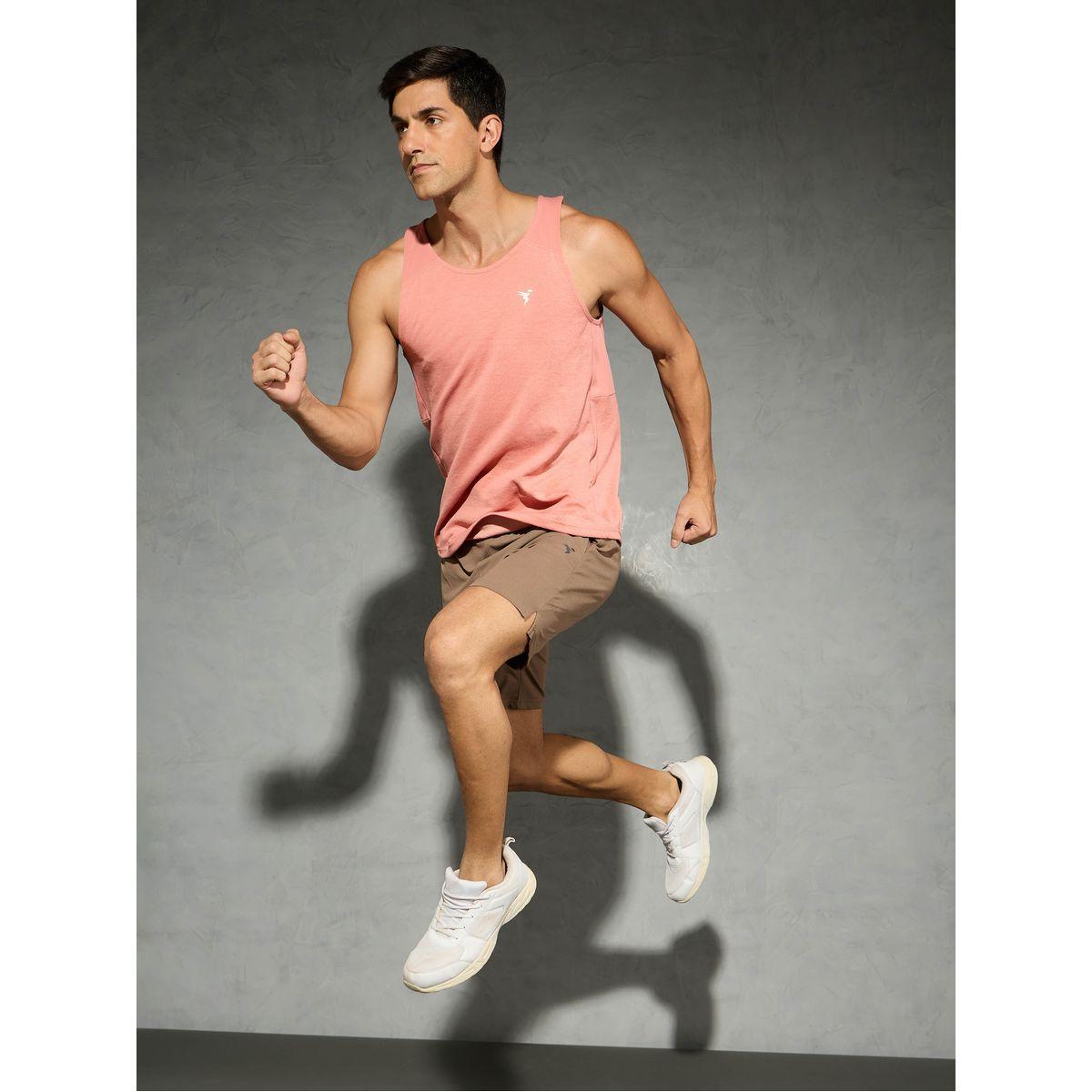 Technosport Men Orange Melange Slim Fit Tank-men-clothing-sportswearandactivewear-tshirtsandpolos-image-6