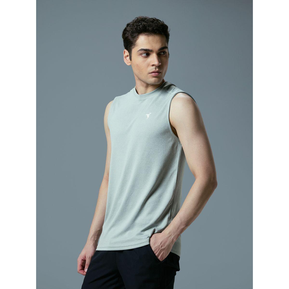 تيشيرت كت رجالي ميلانج بقصة سليم فت-men-clothing-sportswearandactivewear-tshirtsandpolos-image-2