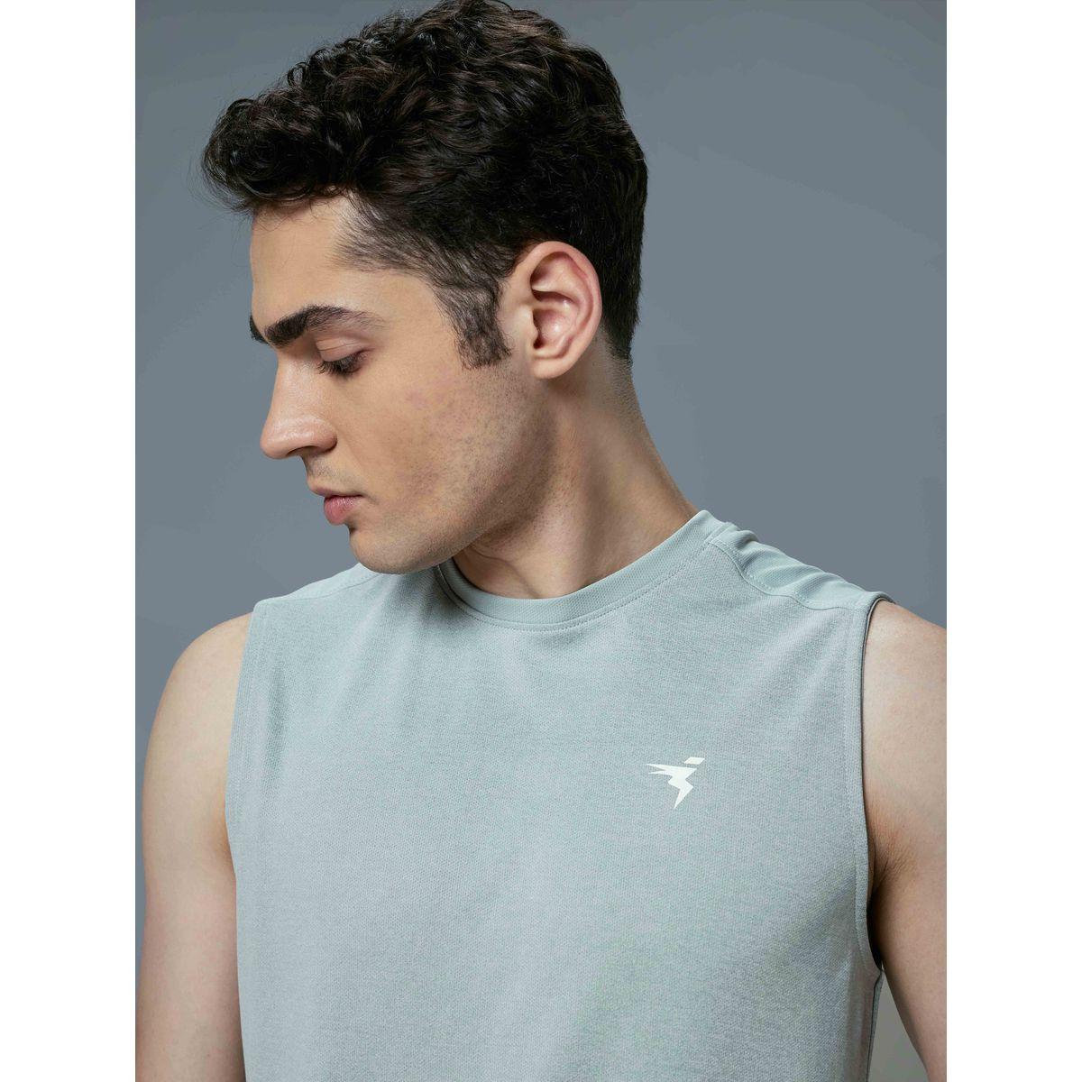 تيشيرت كت رجالي ميلانج بقصة سليم فت-men-clothing-sportswearandactivewear-tshirtsandpolos-image-3