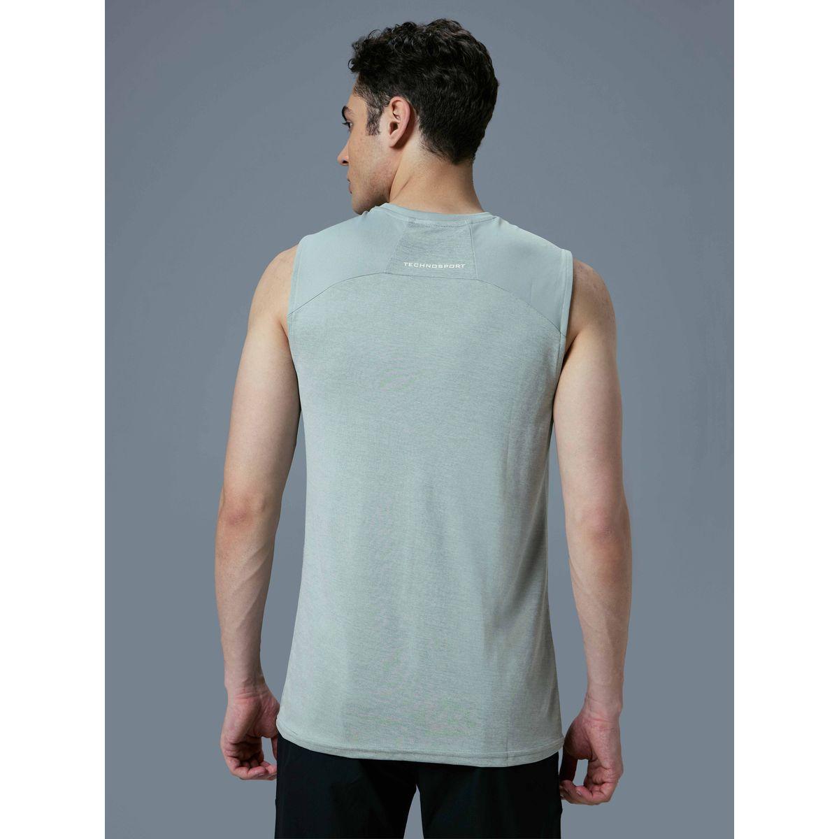 تيشيرت كت رجالي ميلانج بقصة سليم فت-men-clothing-sportswearandactivewear-tshirtsandpolos-image-4