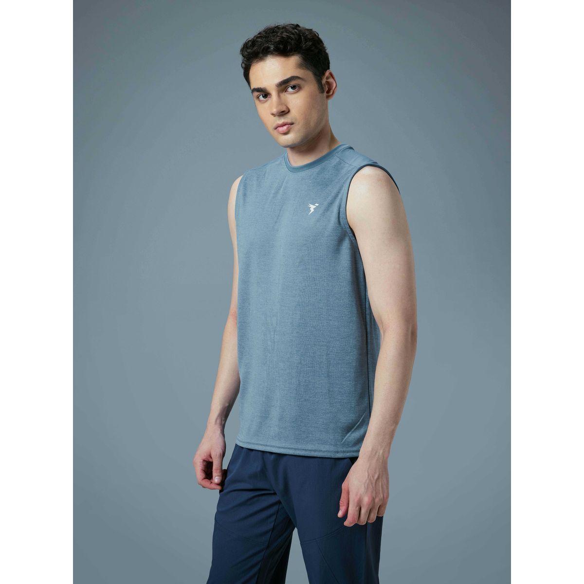تيشيرت كت رجالي ميلانج بقصة سليم فت-men-clothing-sportswearandactivewear-tshirtsandpolos-image-2
