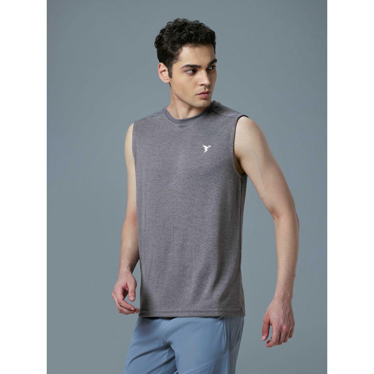 تيشيرت كت رجالي ميلانج بقصة سليم فت-men-clothing-sportswearandactivewear-tshirtsandpolos-image-2