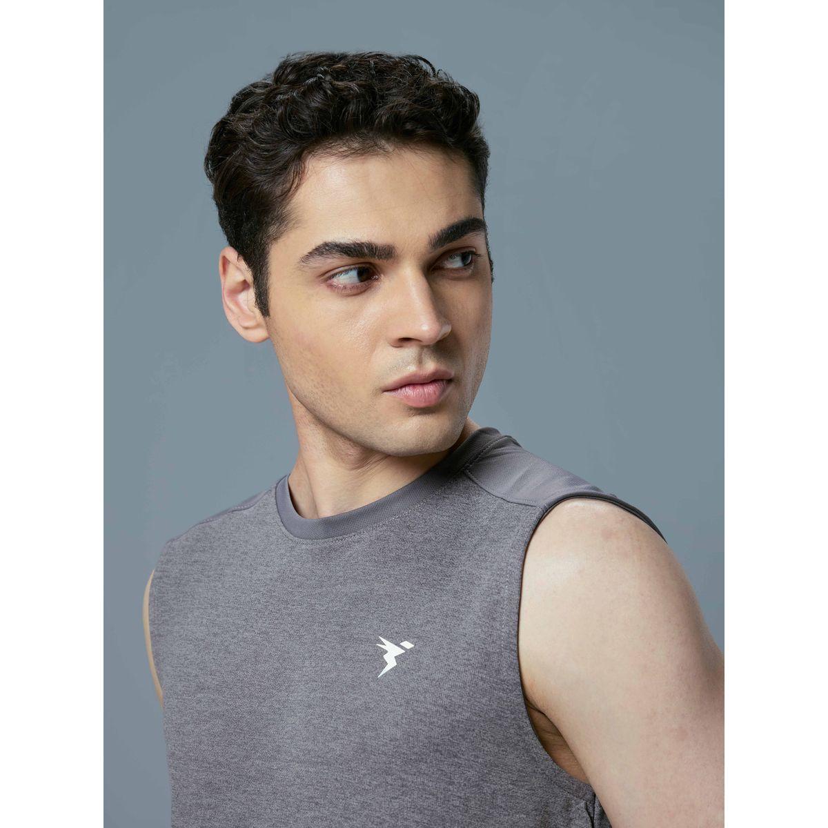 تيشيرت كت رجالي ميلانج بقصة سليم فت-men-clothing-sportswearandactivewear-tshirtsandpolos-image-5