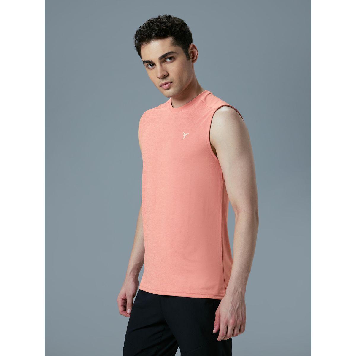تيشيرت كت رجالي ميلانج بقصة سليم فت-men-clothing-sportswearandactivewear-tshirtsandpolos-image-2