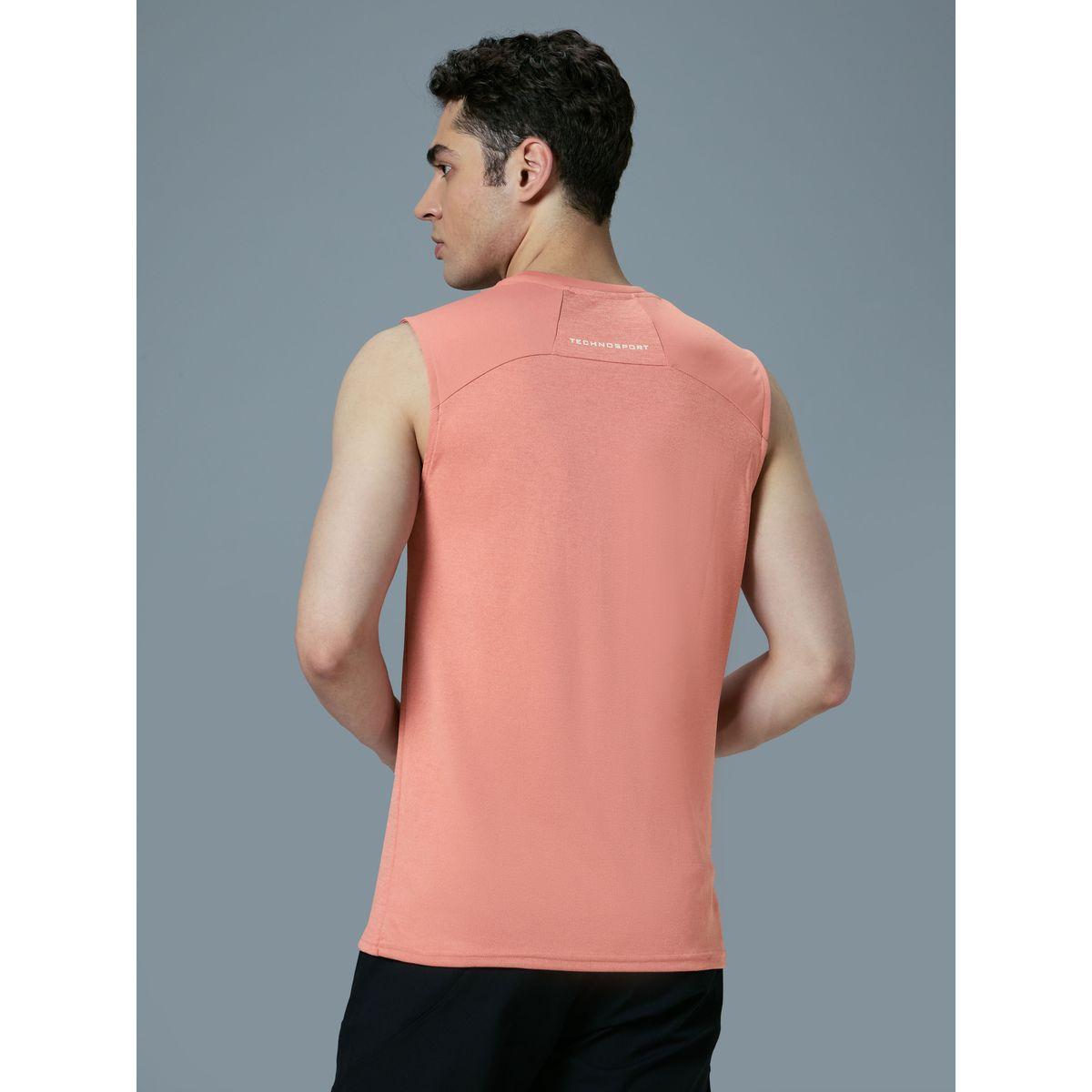 تيشيرت كت رجالي ميلانج بقصة سليم فت-men-clothing-sportswearandactivewear-tshirtsandpolos-image-3