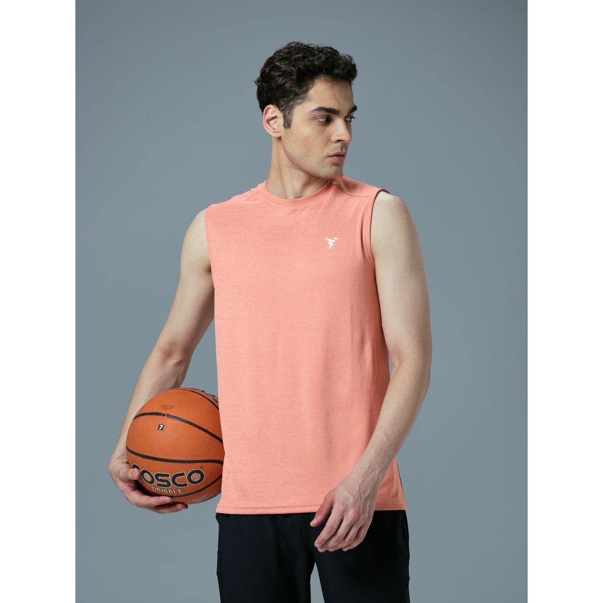 تيشيرت كت رجالي ميلانج بقصة سليم فت-men-clothing-sportswearandactivewear-tshirtsandpolos-image-4