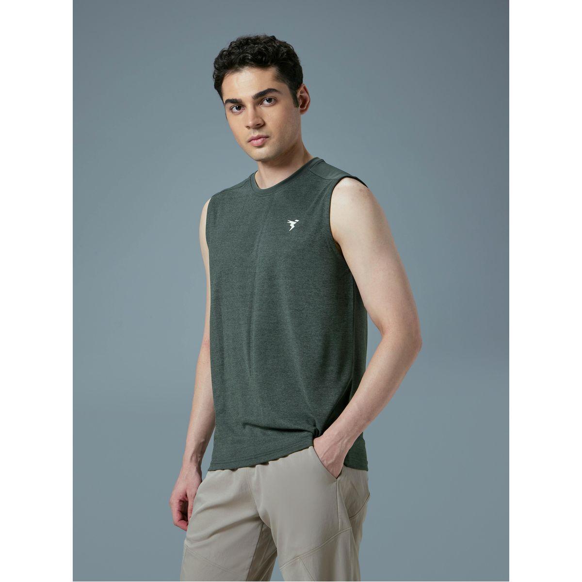 تيشيرت كت رجالي ميلانج بقصة سليم فت-men-clothing-sportswearandactivewear-tshirtsandpolos-image-2