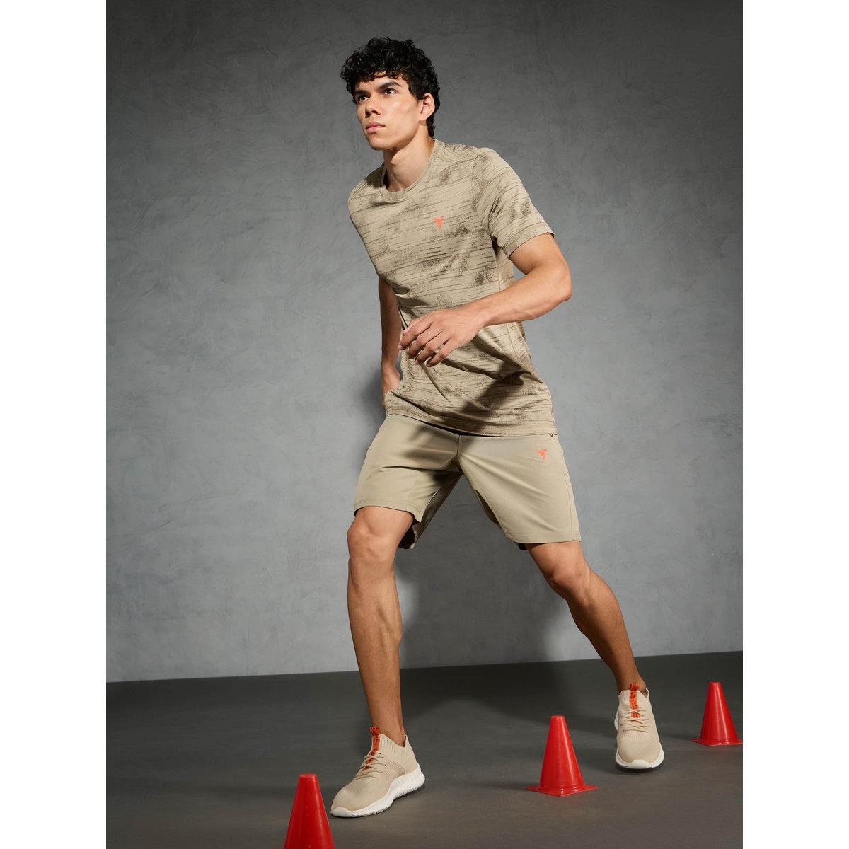Technosport Men Solid Slim Fit Shorts-sports-men-clothing-bottoms-shorts-image-1