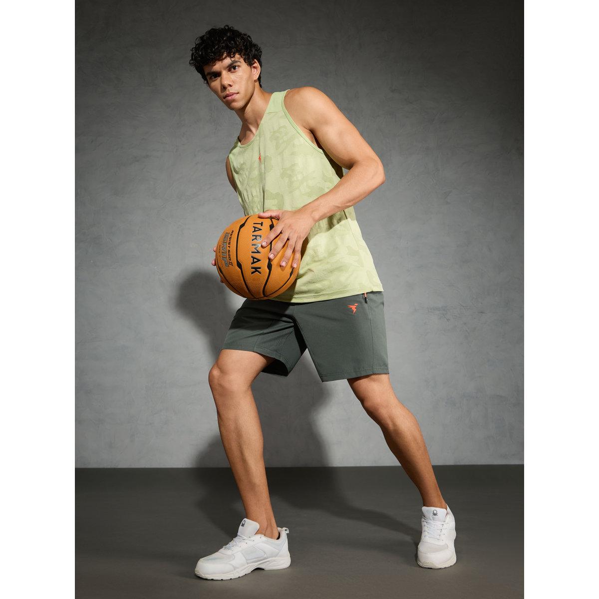 Technosport Men Solid Slim Fit Shorts-sports-men-clothing-bottoms-shorts-image-1