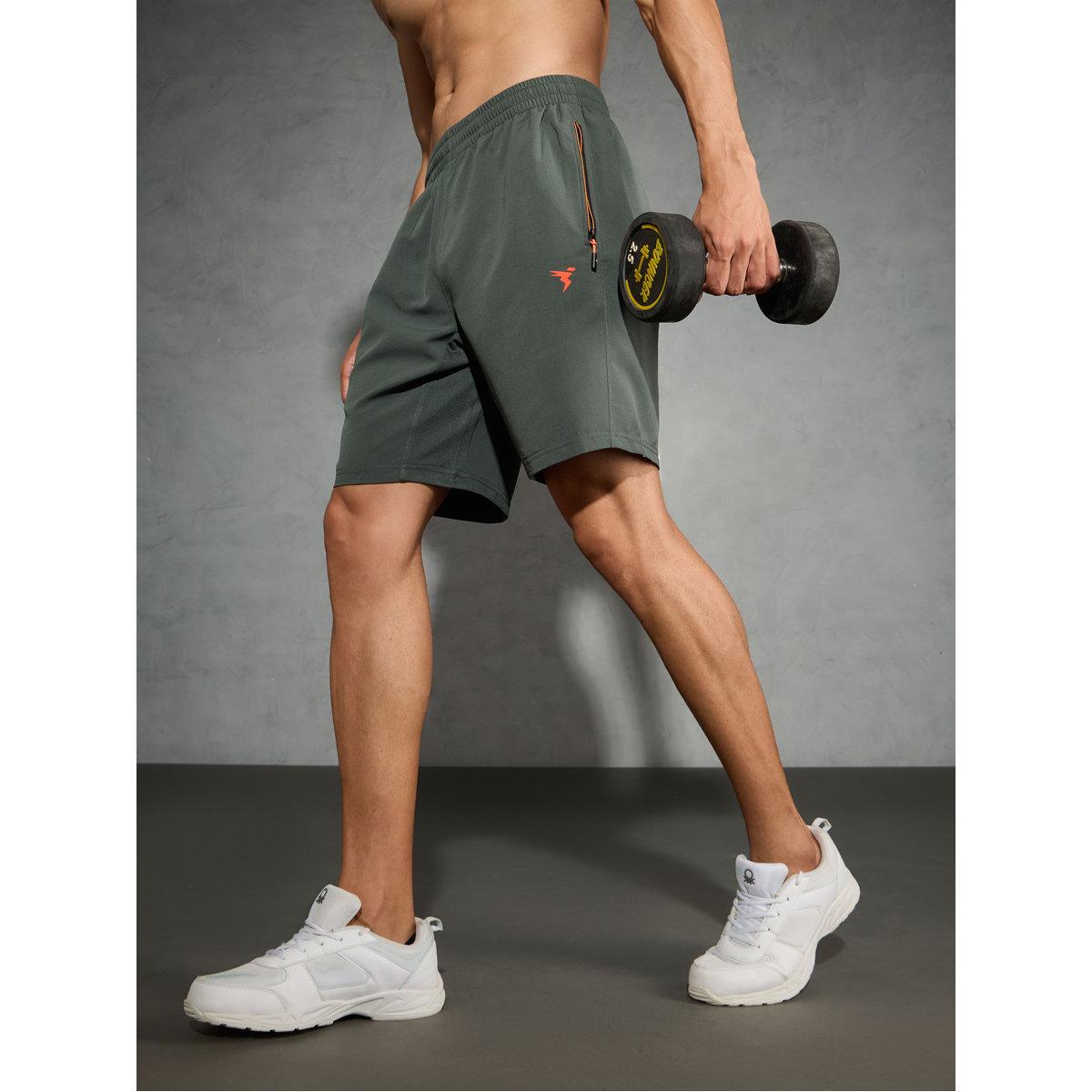Technosport Men Solid Slim Fit Shorts-sports-men-clothing-bottoms-shorts-image-2