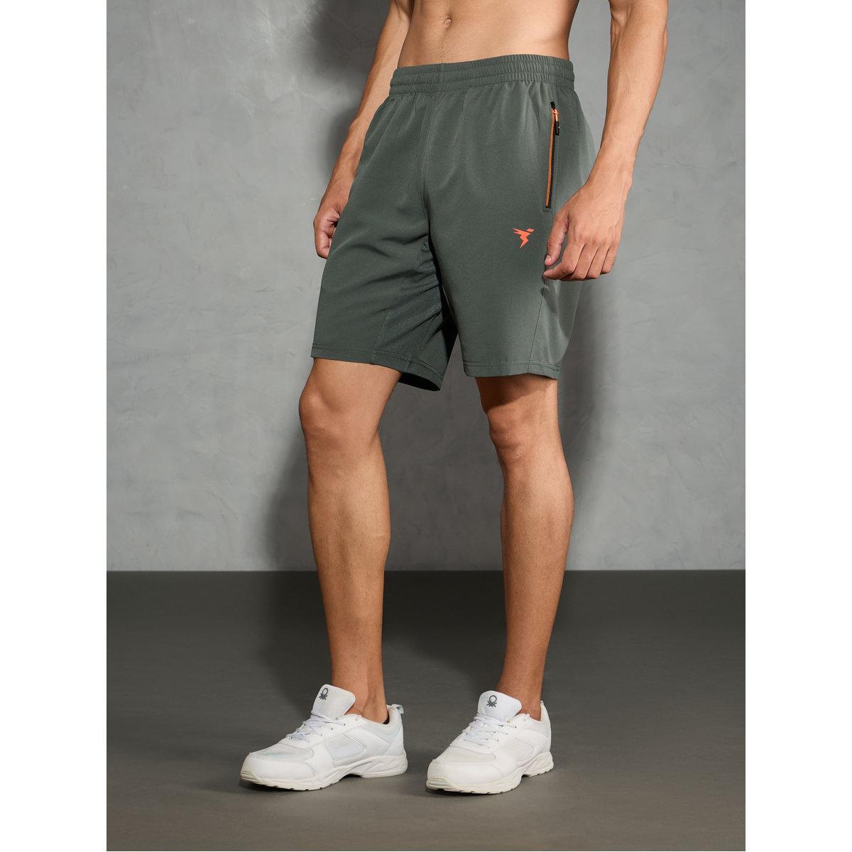 Technosport Men Solid Slim Fit Shorts-sports-men-clothing-bottoms-shorts-image-4