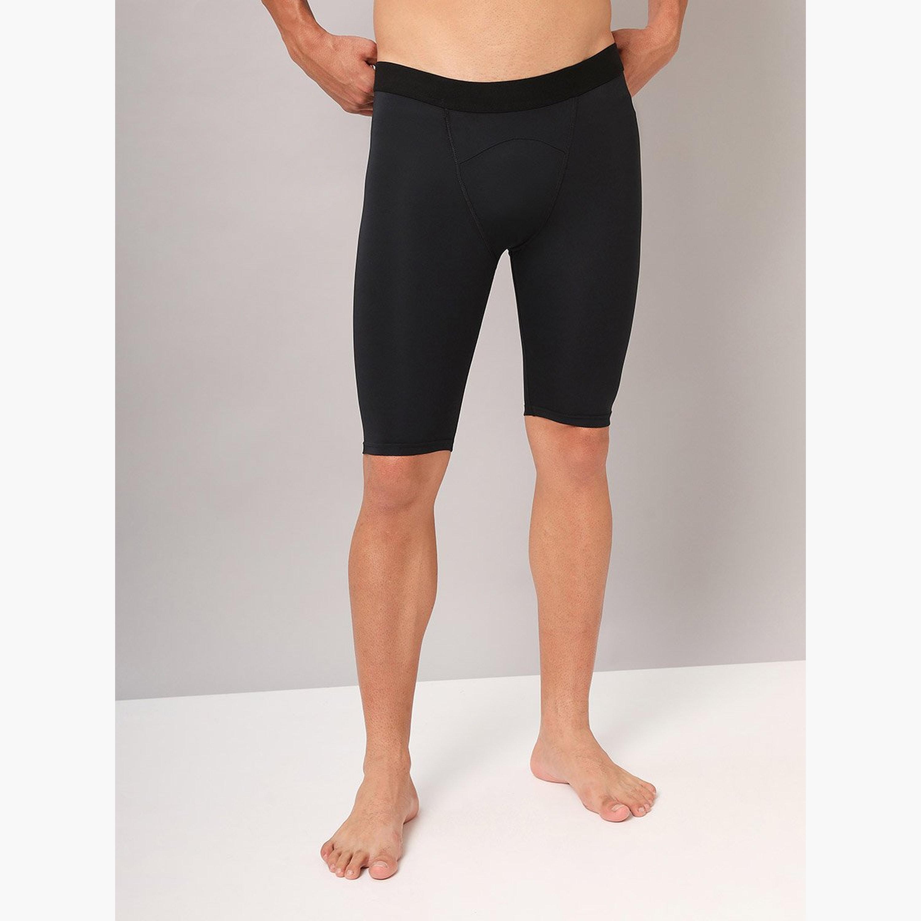 Technosport Men Solid Slim Fit Compression Tights-men-clothing-bottoms-shorts-image-1