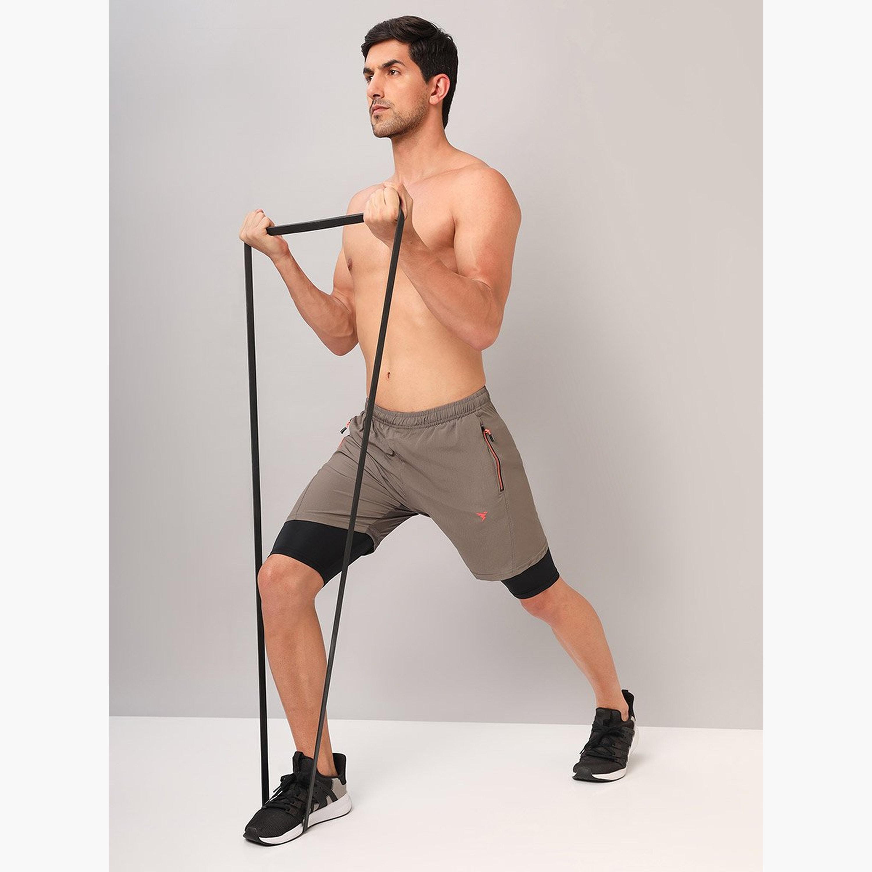Technosport Men Solid Slim Fit Compression Tights-men-clothing-bottoms-shorts-image-5