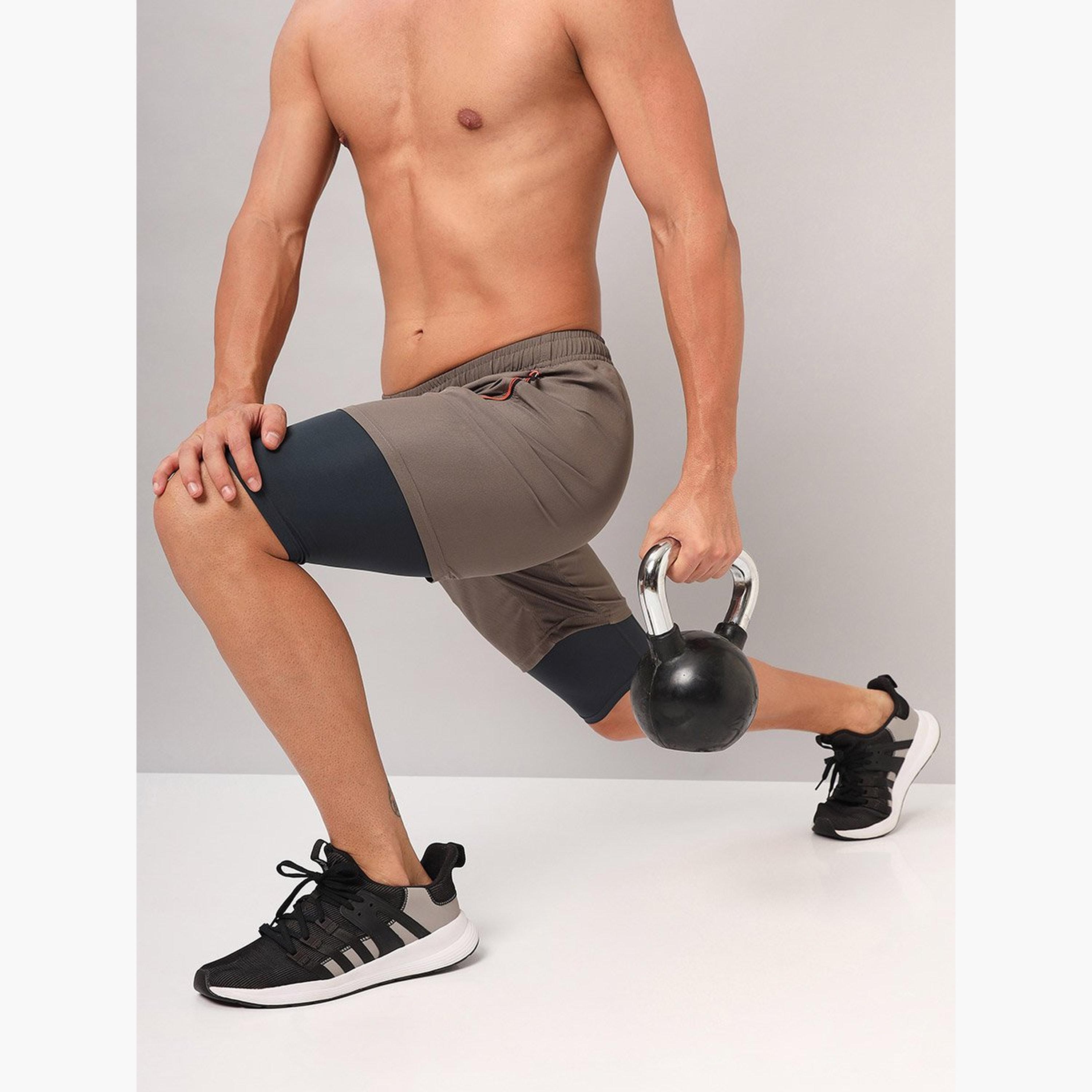 Technosport Men Solid Slim Fit Compression Tights-men-clothing-bottoms-shorts-image-2