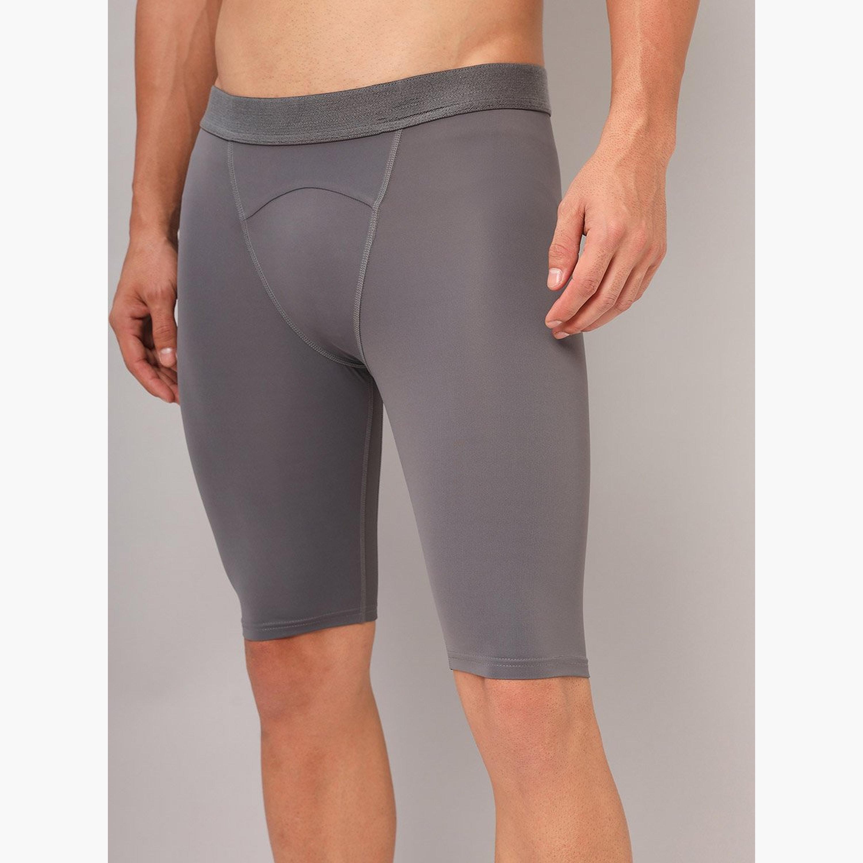 Technosport Men Solid Slim Fit Compression Tights-men-clothing-bottoms-shorts-image-4