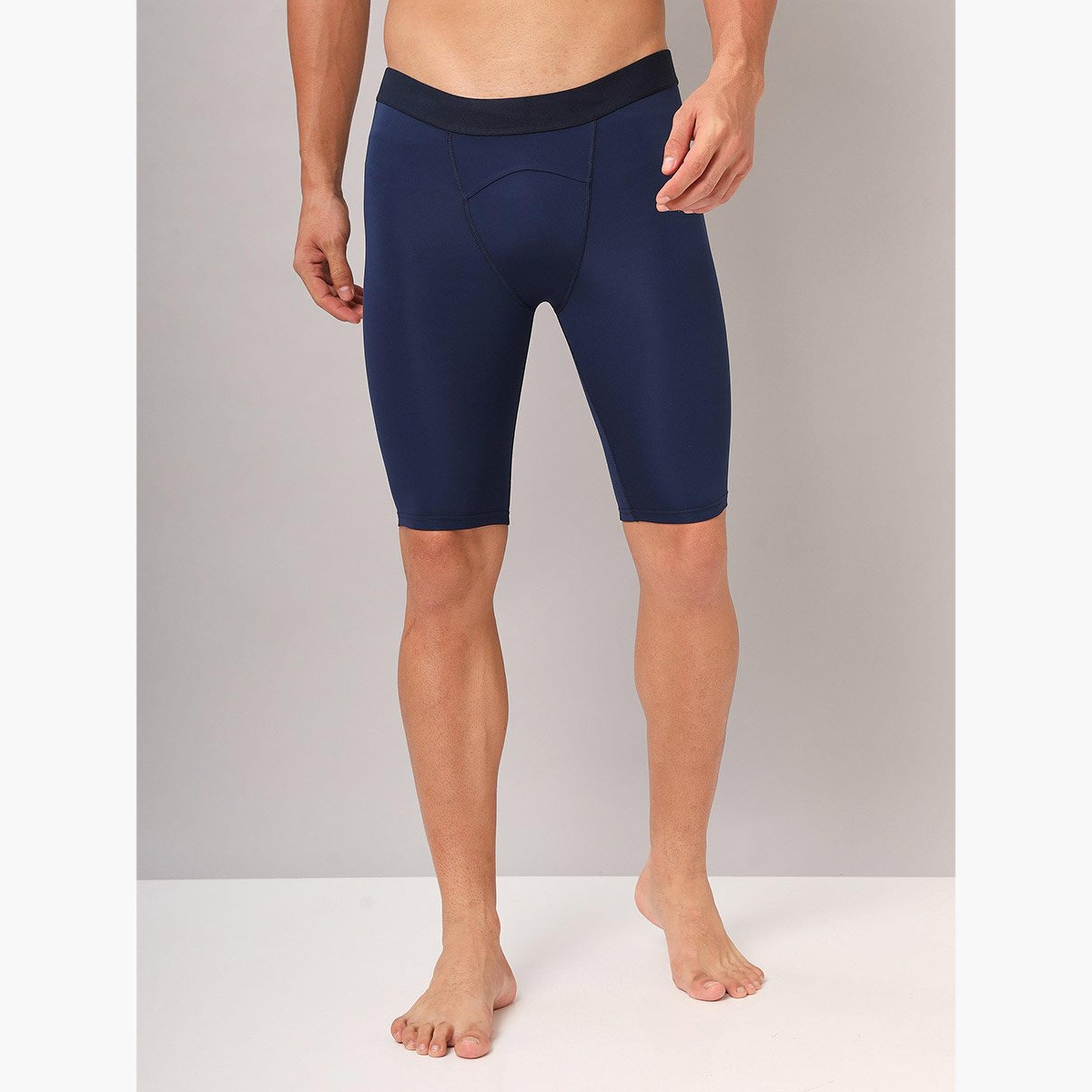 Technosport Men Solid Slim Fit Compression Tights-men-clothing-bottoms-shorts-image-1