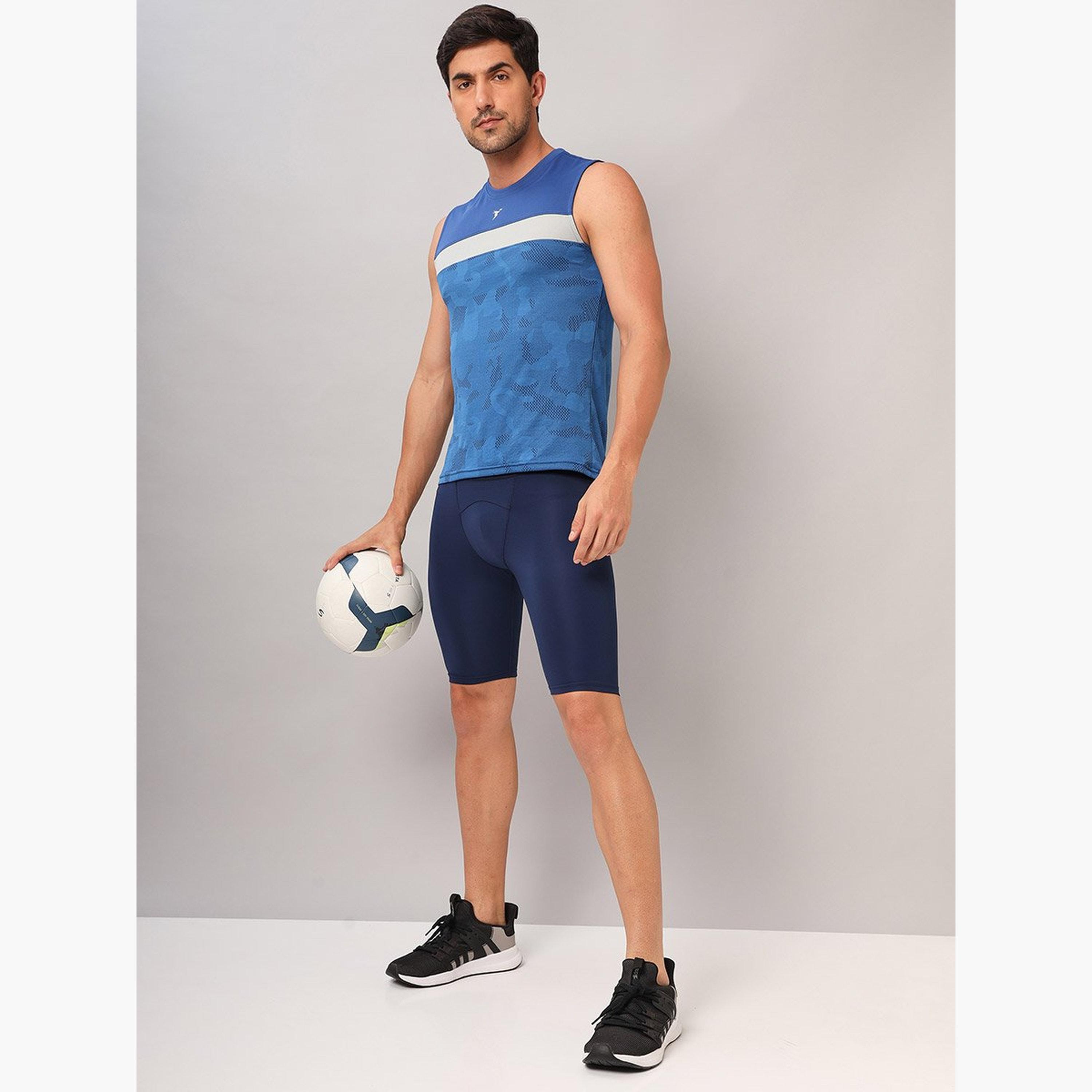 Technosport Men Solid Slim Fit Compression Tights-men-clothing-bottoms-shorts-image-2