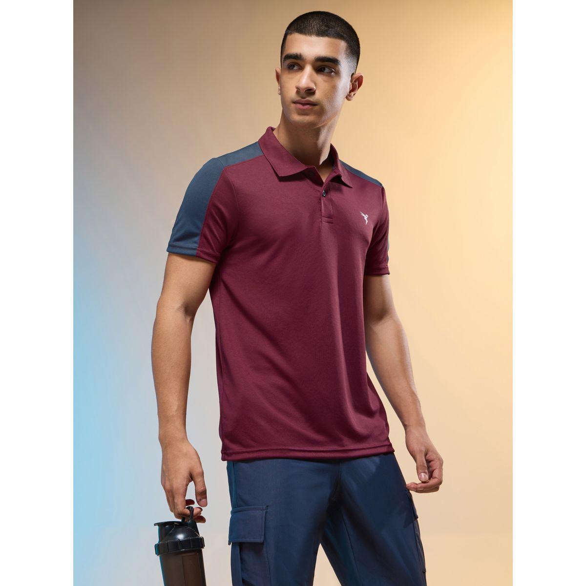 Technosport Men Brown Solid Slim Fit Polo-men-clothing-tshirtsandpolos-tshirts-image-4