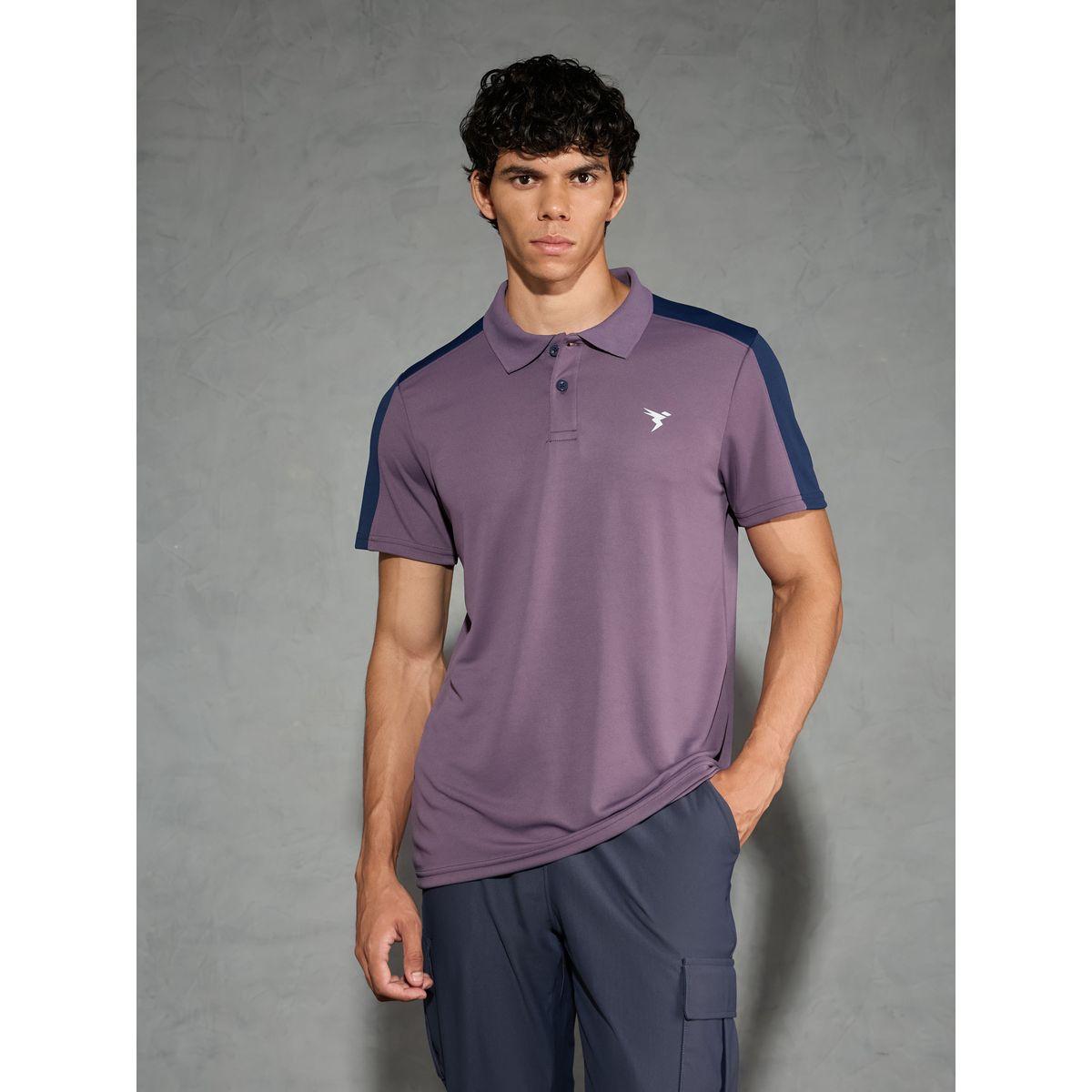 تيشيرت بولو بقصة مريحة ونمط كُتل الألوان-men-clothing-tshirtsandpolos-tshirts-image-1