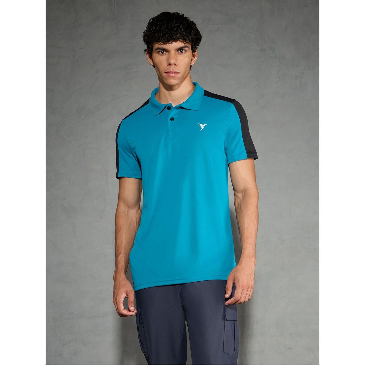 تيشيرت بولو بقصة مريحة ونمط كُتل الألوان-men-clothing-tshirtsandpolos-tshirts-image-1