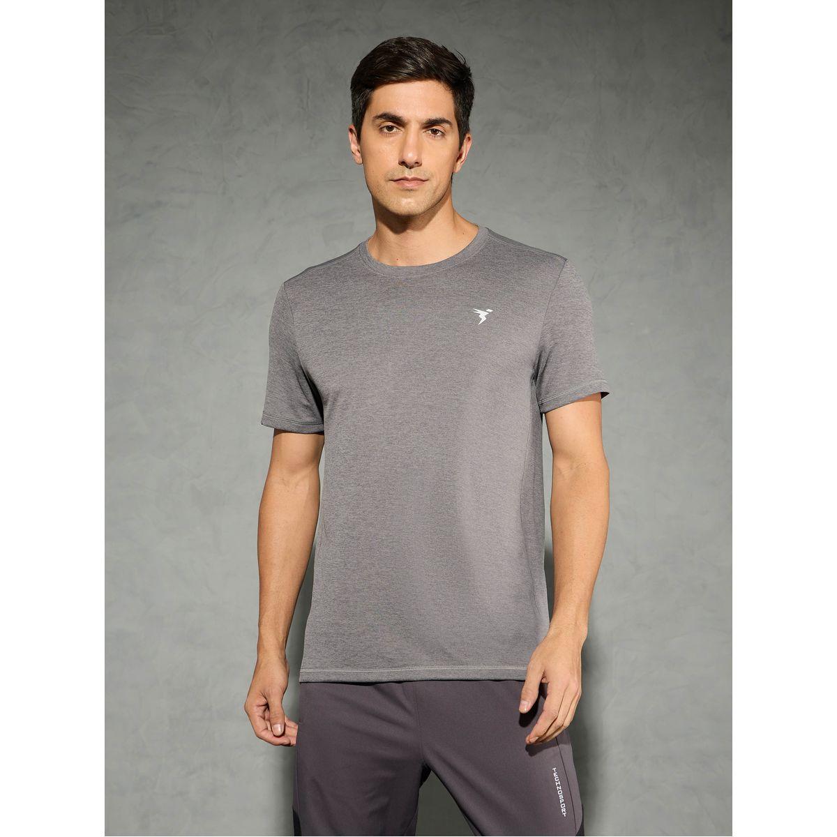 Technosport Men Solid Slim Fit Crew Neck T-Shirt-men-clothing-tshirtsandpolos-tshirts-image-1