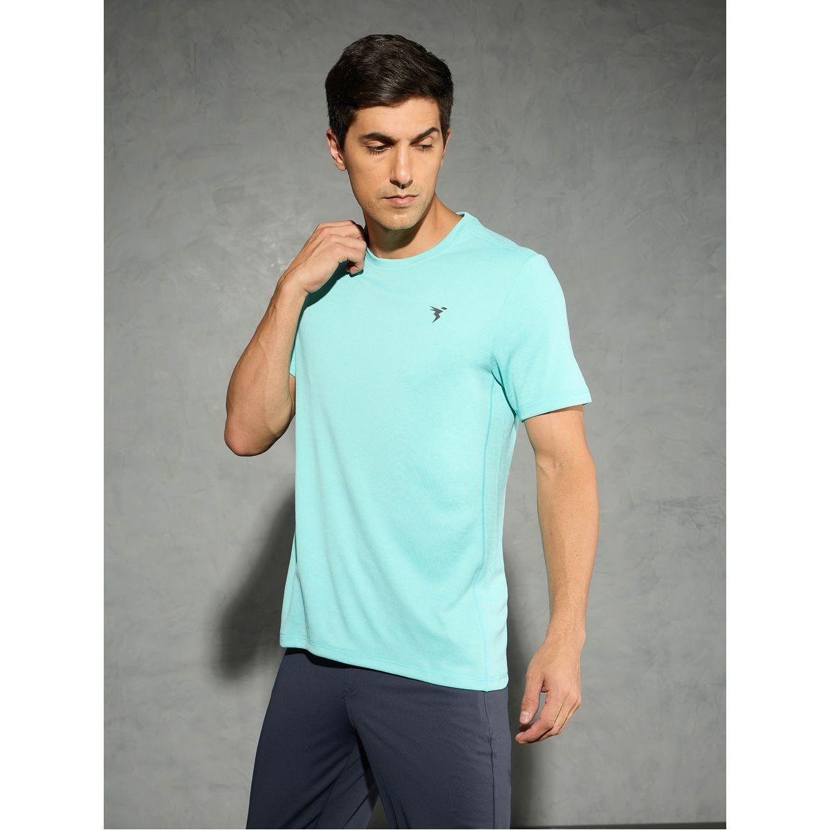 Technosport Men Solid Slim Fit Crew Neck T-Shirt-men-clothing-tshirtsandpolos-tshirts-image-2