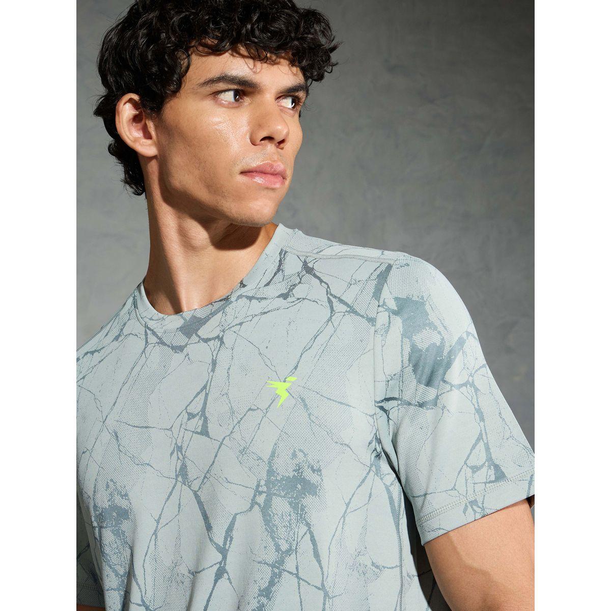 Technosport Men Jacquard Slim Fit Crew Neck T-Shirt-men-clothing-tshirtsandpolos-tshirts-image-3