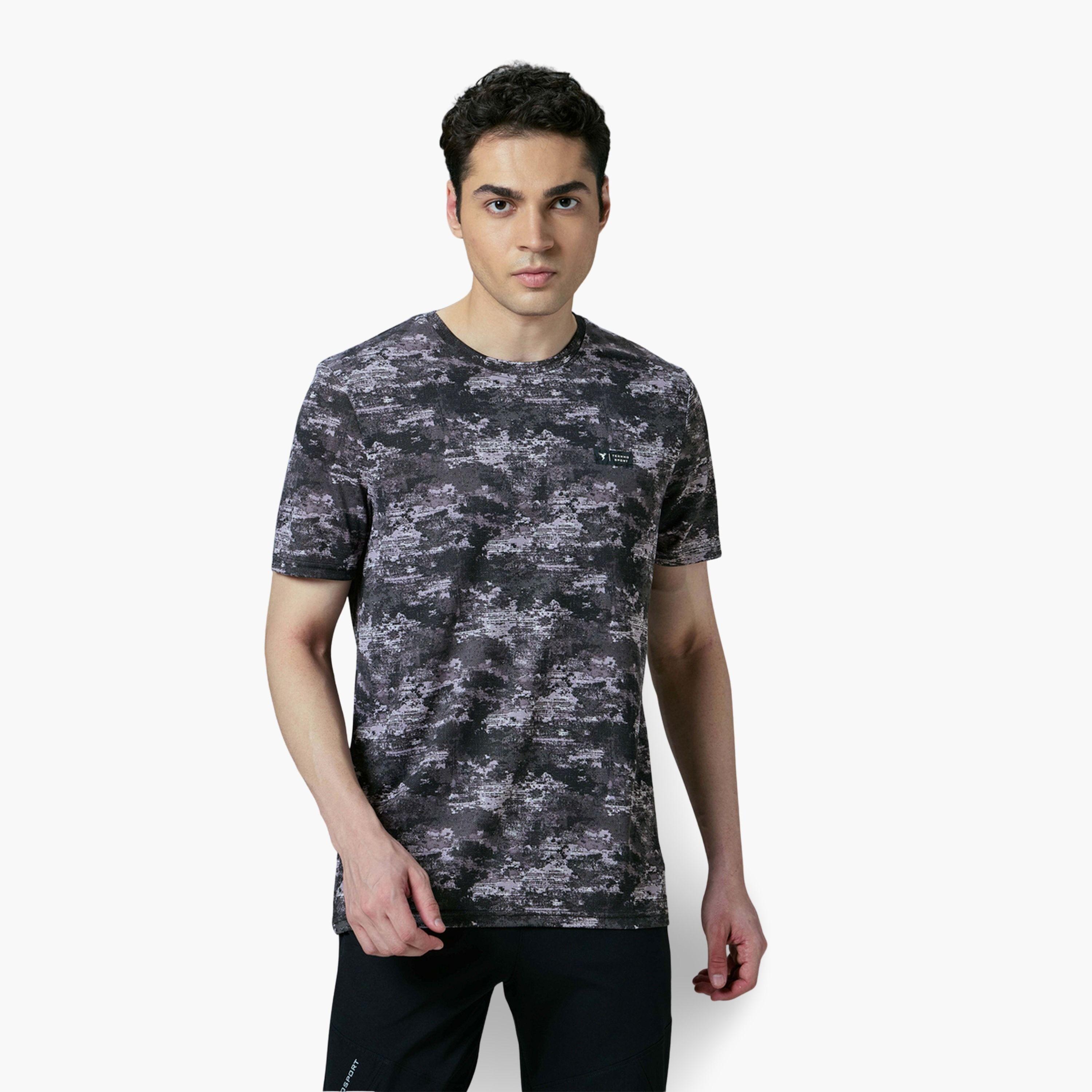 Technosport Men Camo Print Slim Fit Sports T-Shirt-men-clothing-sportswearandactivewear-tshirtsandpolos-image-1
