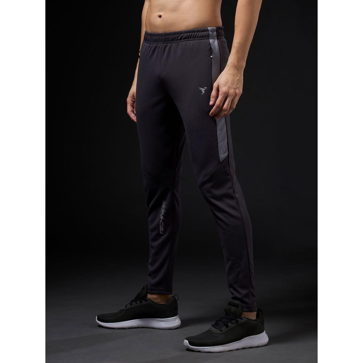 Technosport Men Contrast Side Panel Slim Fit Track Pants-men-clothing-bottoms-joggers-image-3