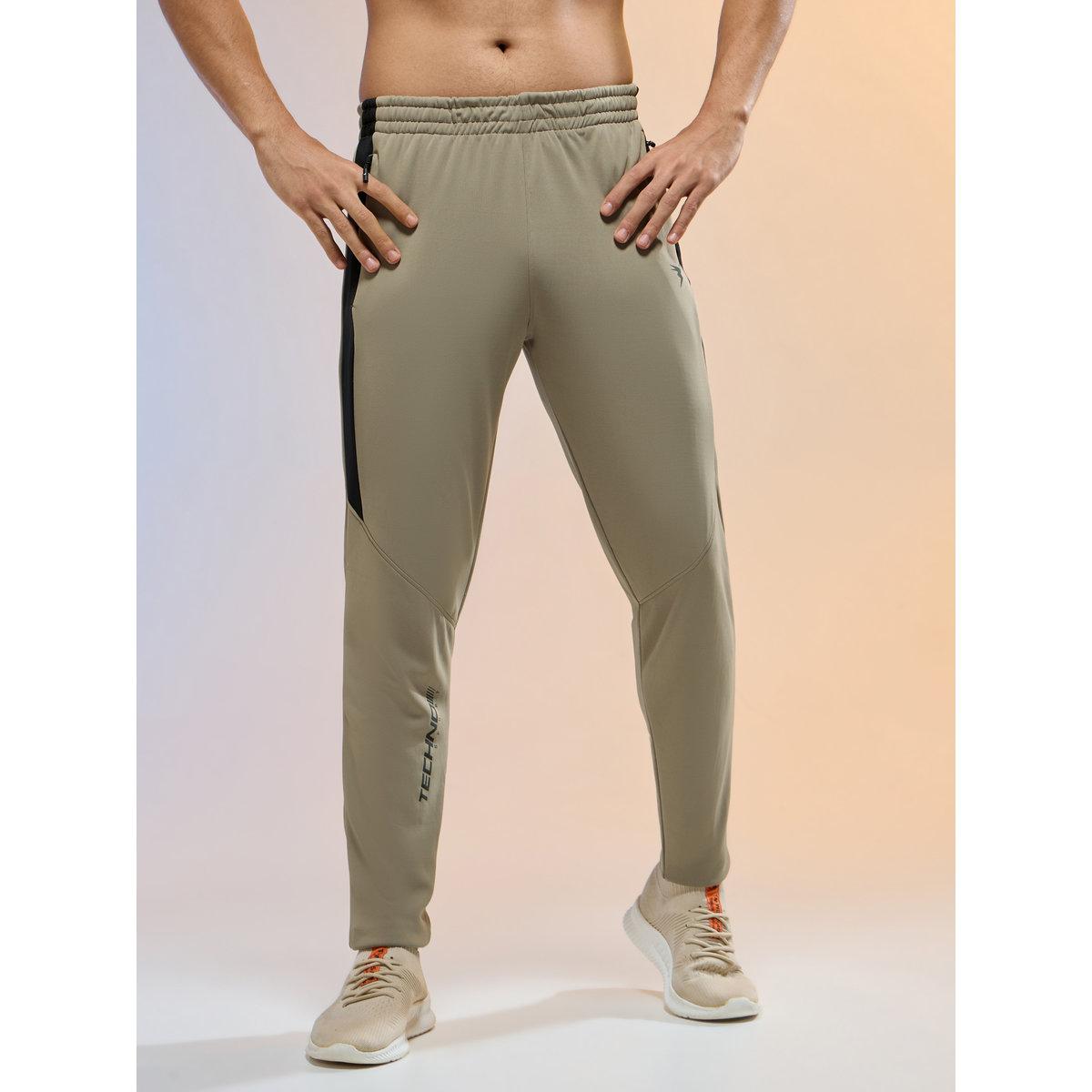 Technosport Men Contrast Side Panel Slim Fit Track Pants-men-clothing-bottoms-joggers-image-3