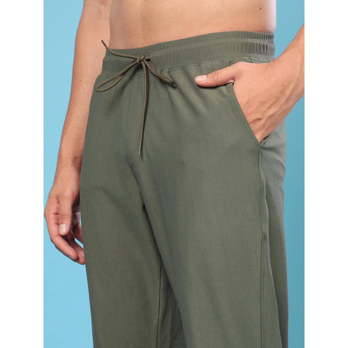 Technosport Men Green Solid 4-Way Stretch Joggers-men-clothing-bottoms-joggers-image-2