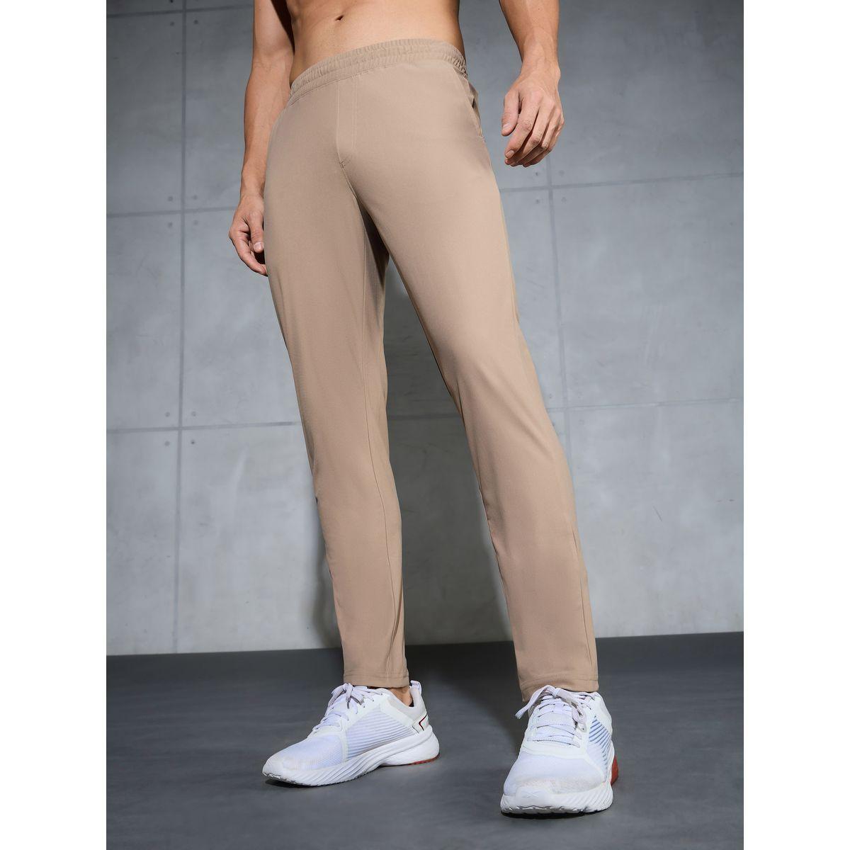 Technosport Men Khaki Solid Relaxed Fit Track Pants-men-clothing-bottoms-joggers-image-4