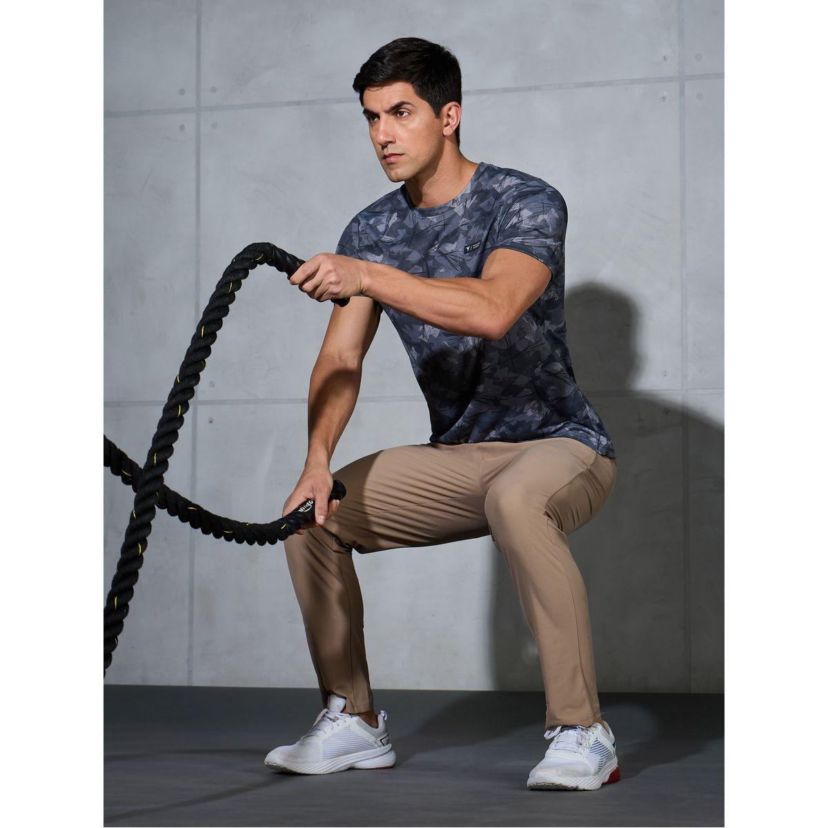 Technosport Men Khaki Solid Relaxed Fit Track Pants-men-clothing-bottoms-joggers-image-5