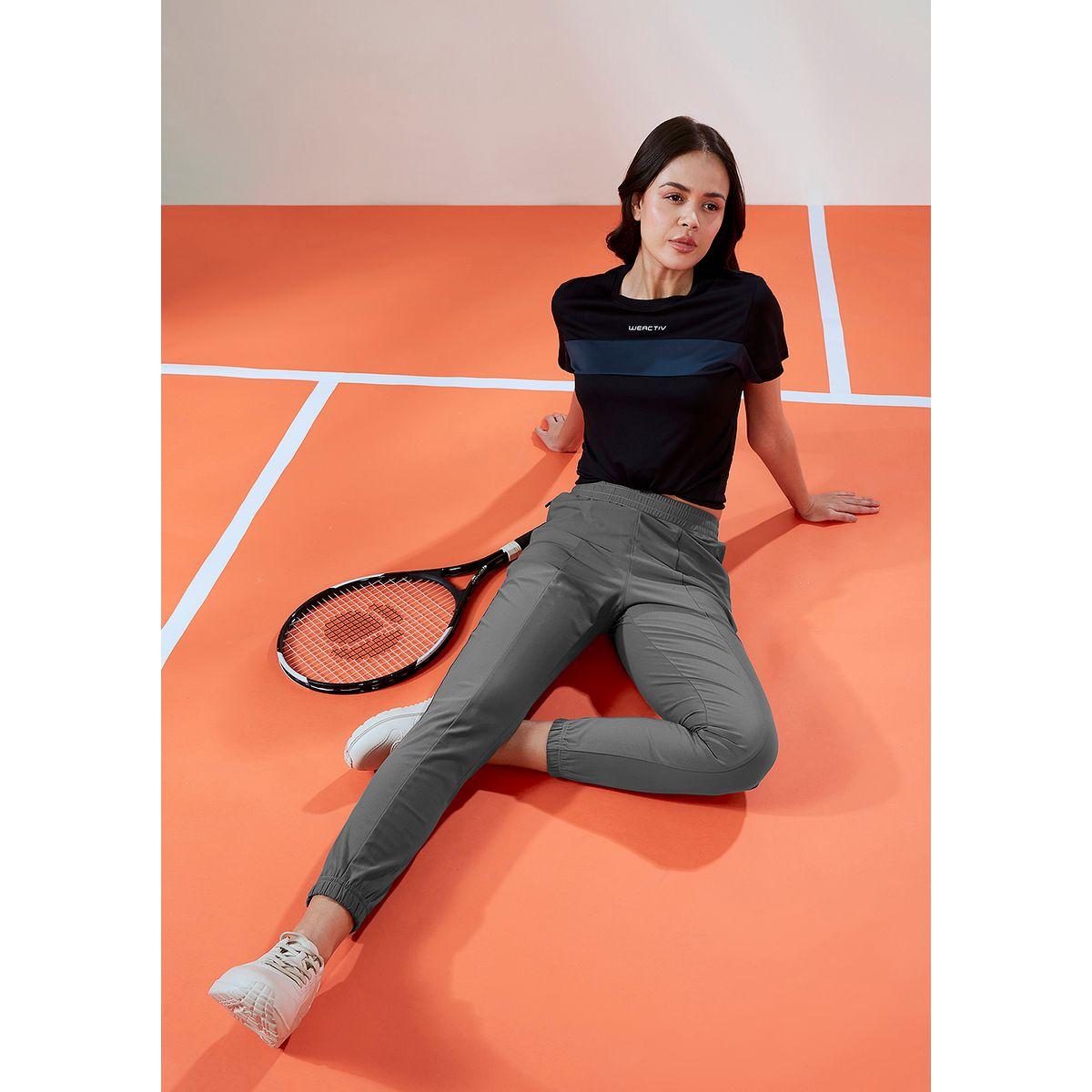 Technosport Solid 2-Way Stretch Joggers-women-clothing-sportswearandactivewear-bottoms-joggersandtrackpants-image-1