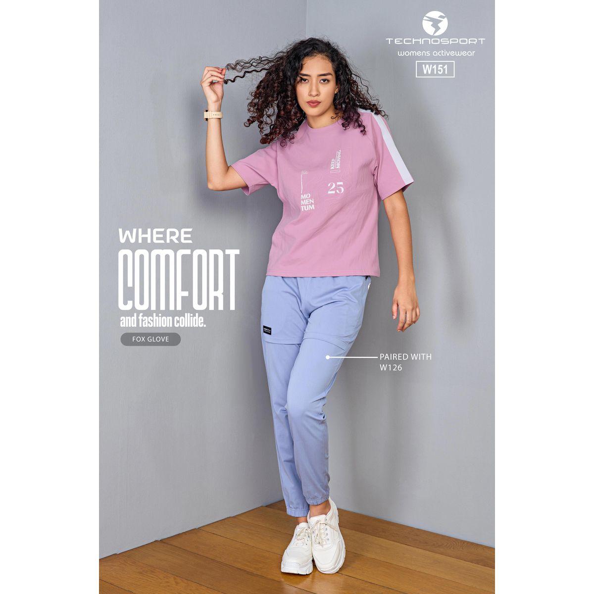 Technosport Women Printed Relaxed Fit Round Neck T-Shirt-women-clothing-tshirts-image-1