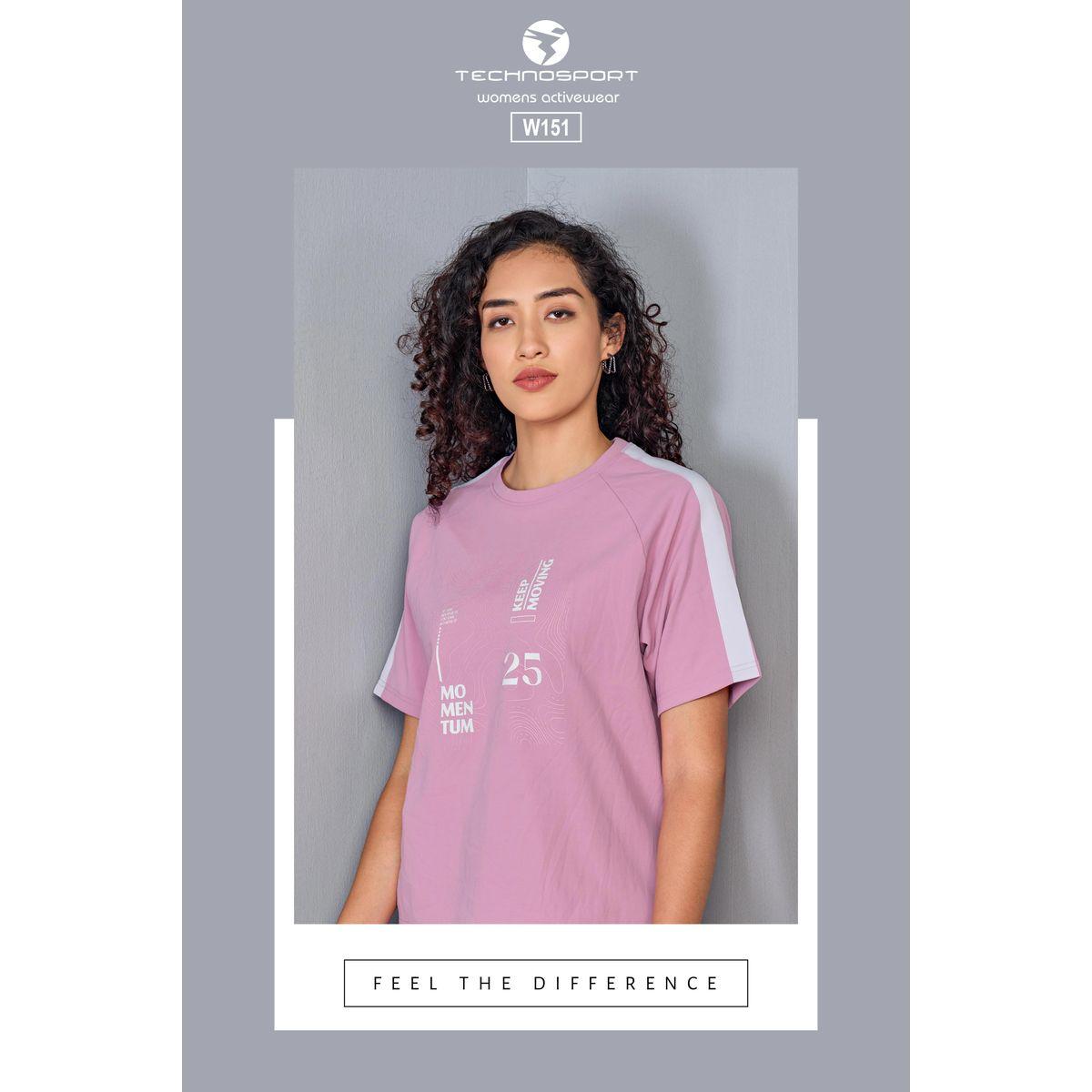Technosport Women Printed Relaxed Fit Round Neck T-Shirt-women-clothing-tshirts-image-2