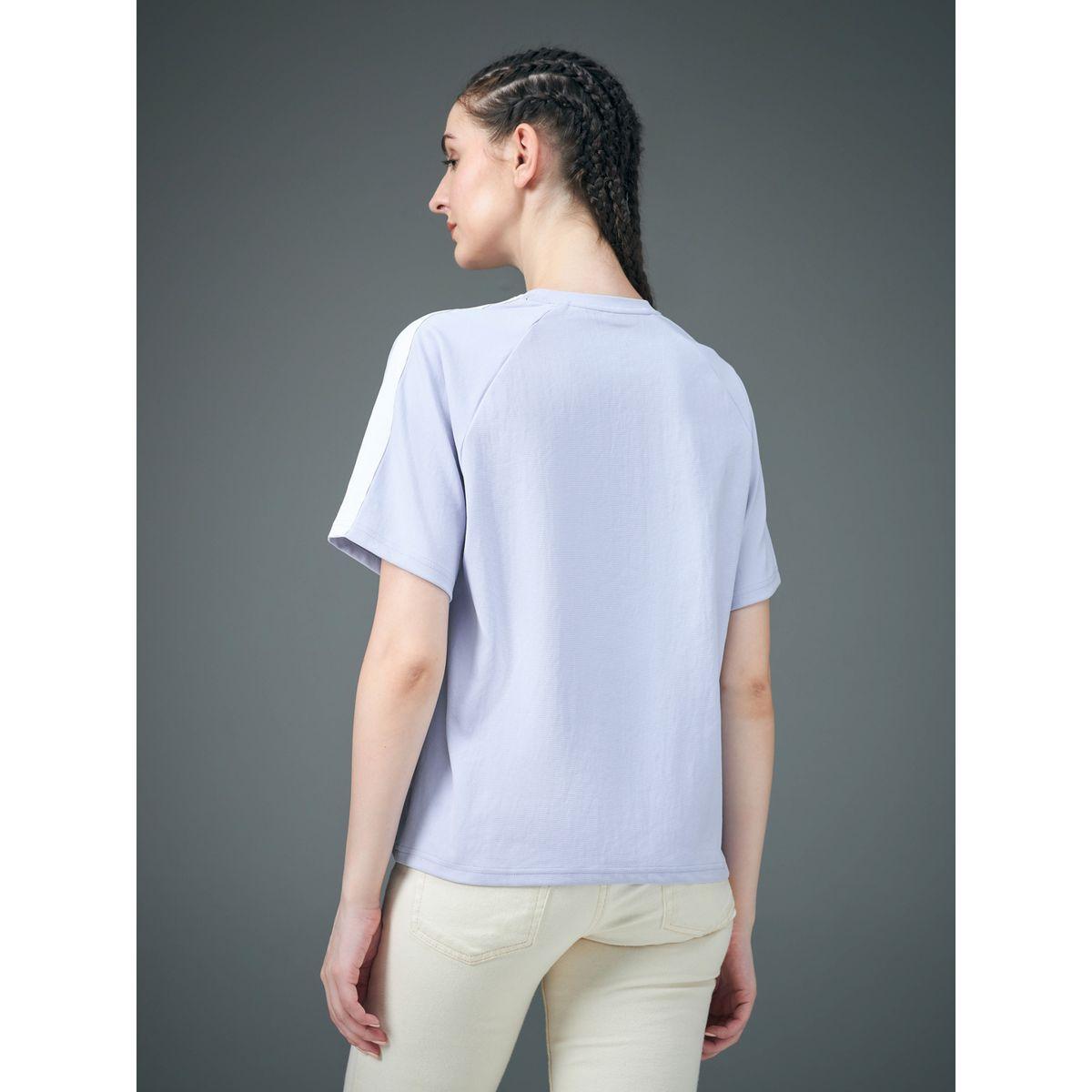 Technosport Graphic Print Crew Neck Stretch Crop T-Shirt-women-clothing-tshirts-image-4