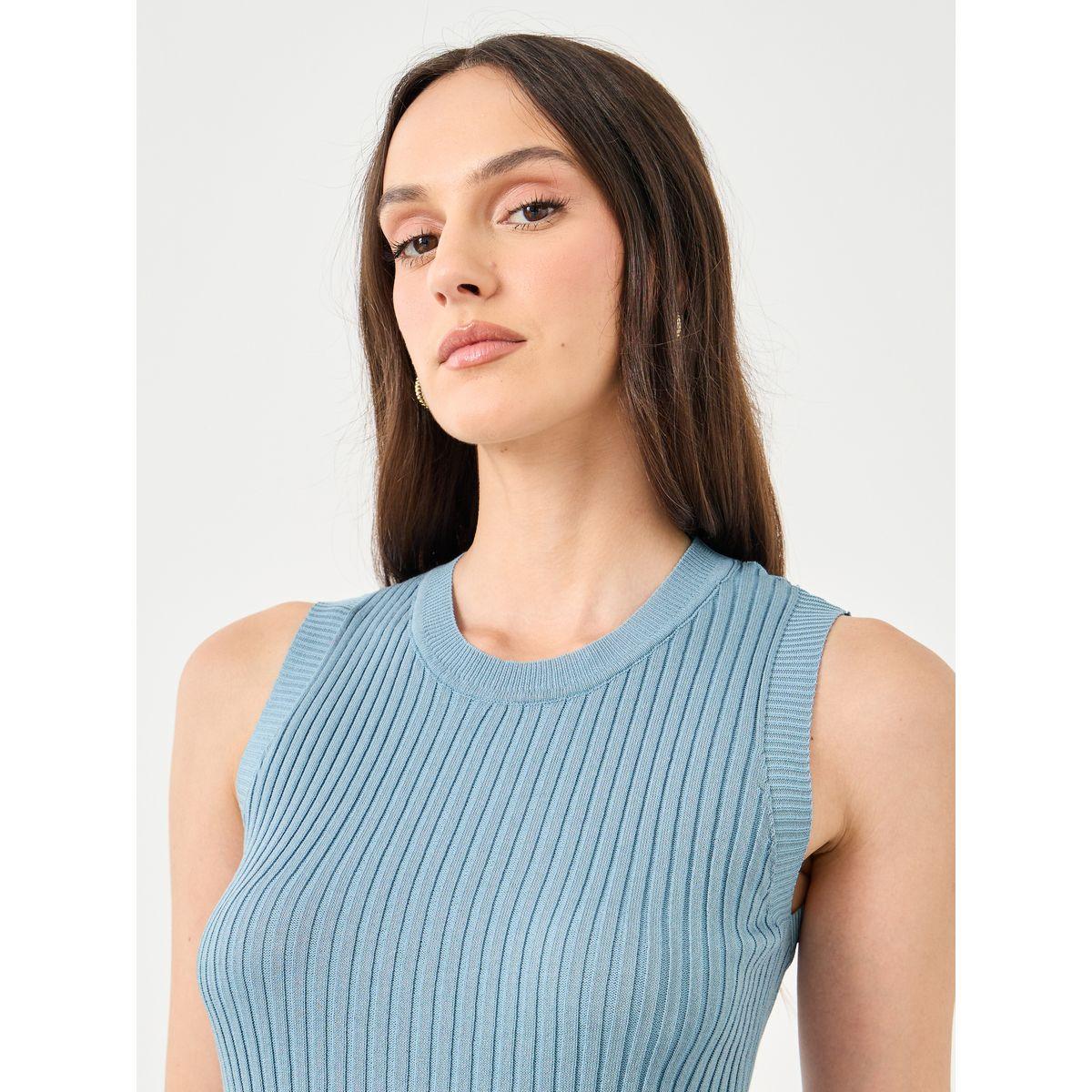 بلوزة بدون أكمام بتفاصيل مُضلعة-women-clothing-shirtsandblouses-blouses-image-3
