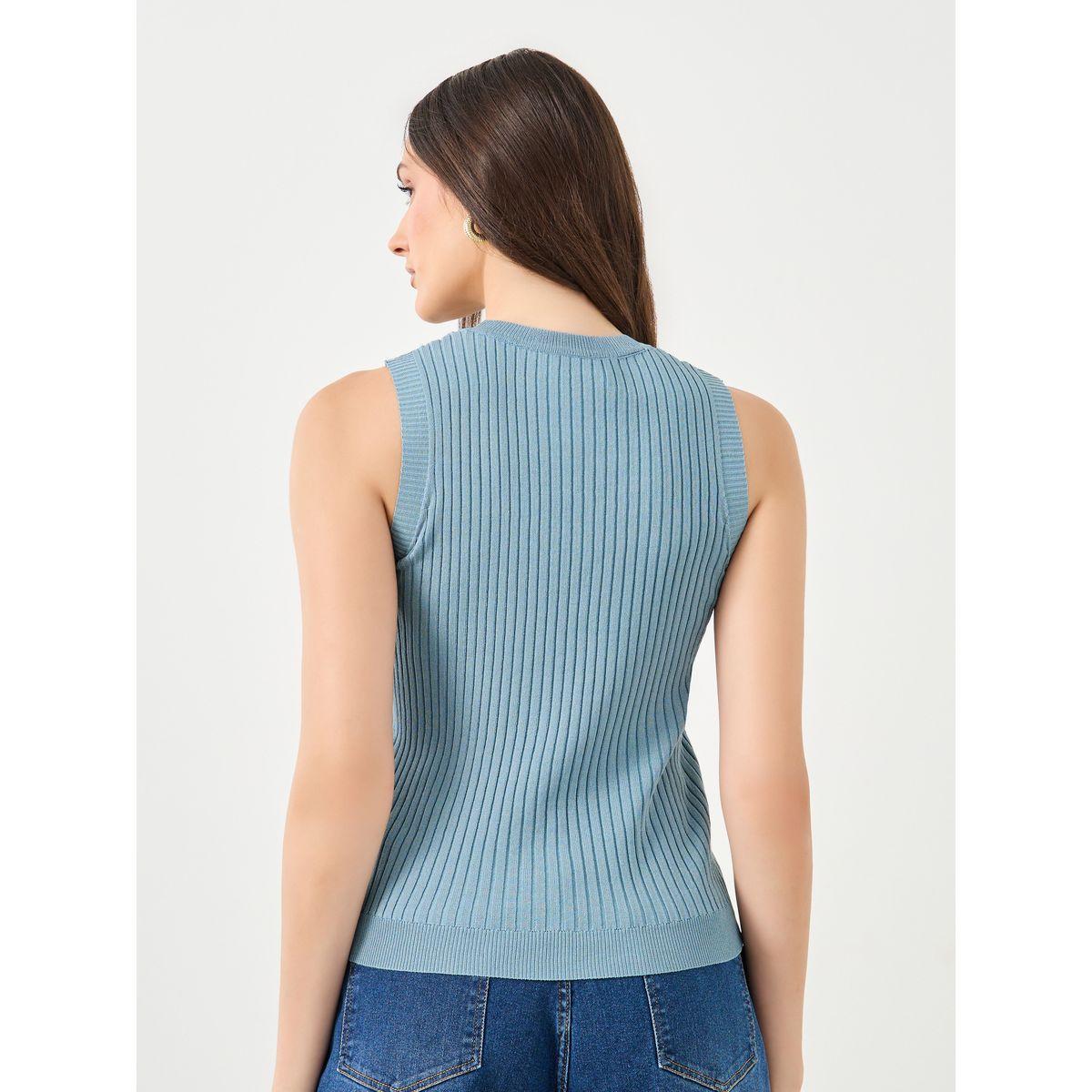 بلوزة بدون أكمام بتفاصيل مُضلعة-women-clothing-shirtsandblouses-blouses-image-4