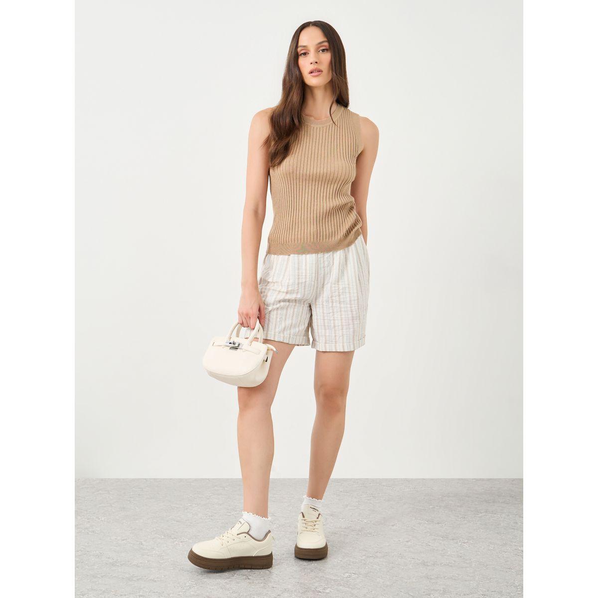 بلوزة مضلعة بلا أكمام-women-clothing-shirtsandblouses-blouses-image-2