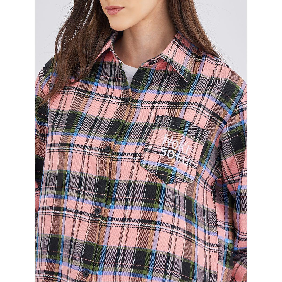 بلوزة فضفاضة بطبعة نمط مربعات-women-clothing-shirtsandblouses-shirts-image-4