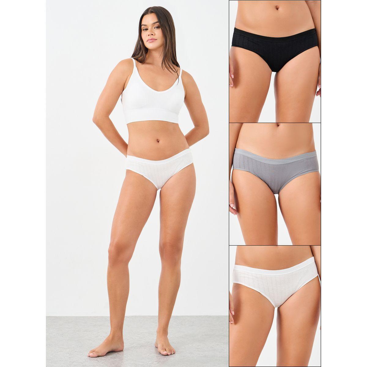 Styli Pack of 3 - Solid Hipster Briefs-women-clothing-lingerie-panties-image-1