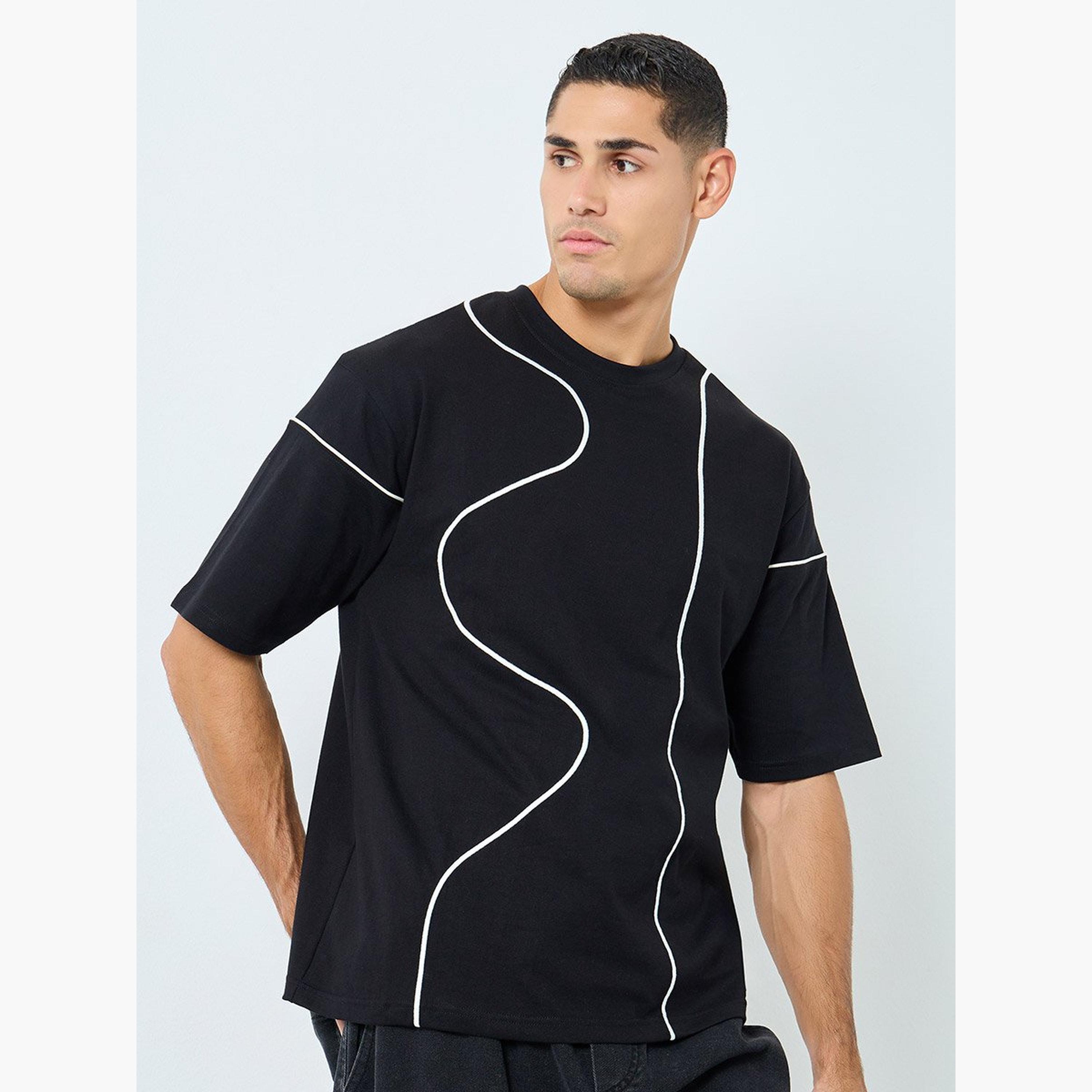 Styli Front Thread Embroidery Heavy Jersey T-Shirt-men-clothing-tshirtsandpolos-tshirts-image-1